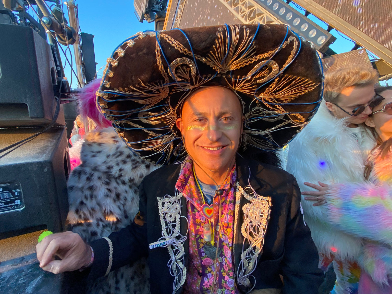 Burning Man Flower Power Inspired Bell Bottoms
