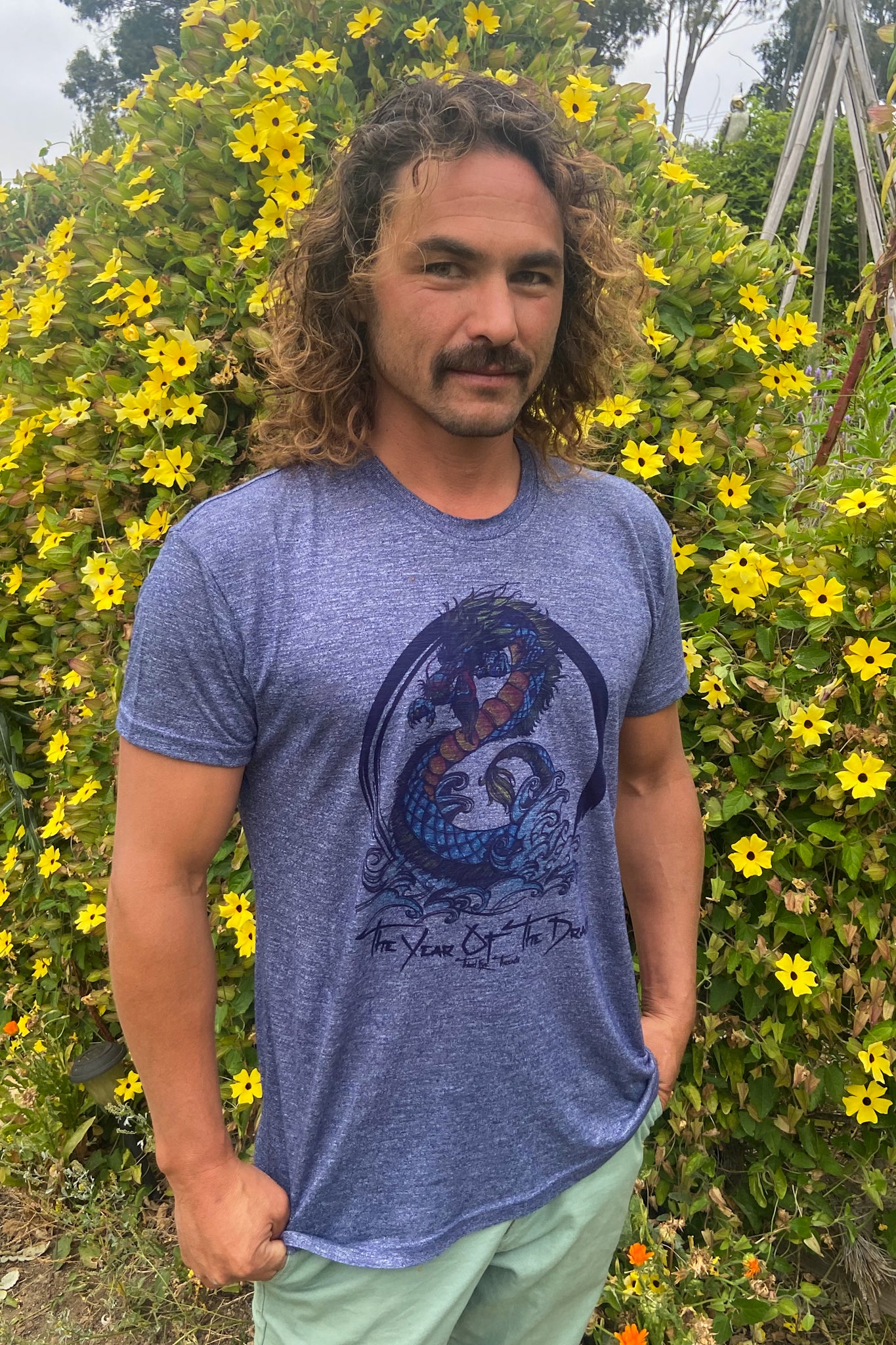 Shine and Lead Dragon Unisex High Performance Fabric Crew Neck - Third Eye Threads