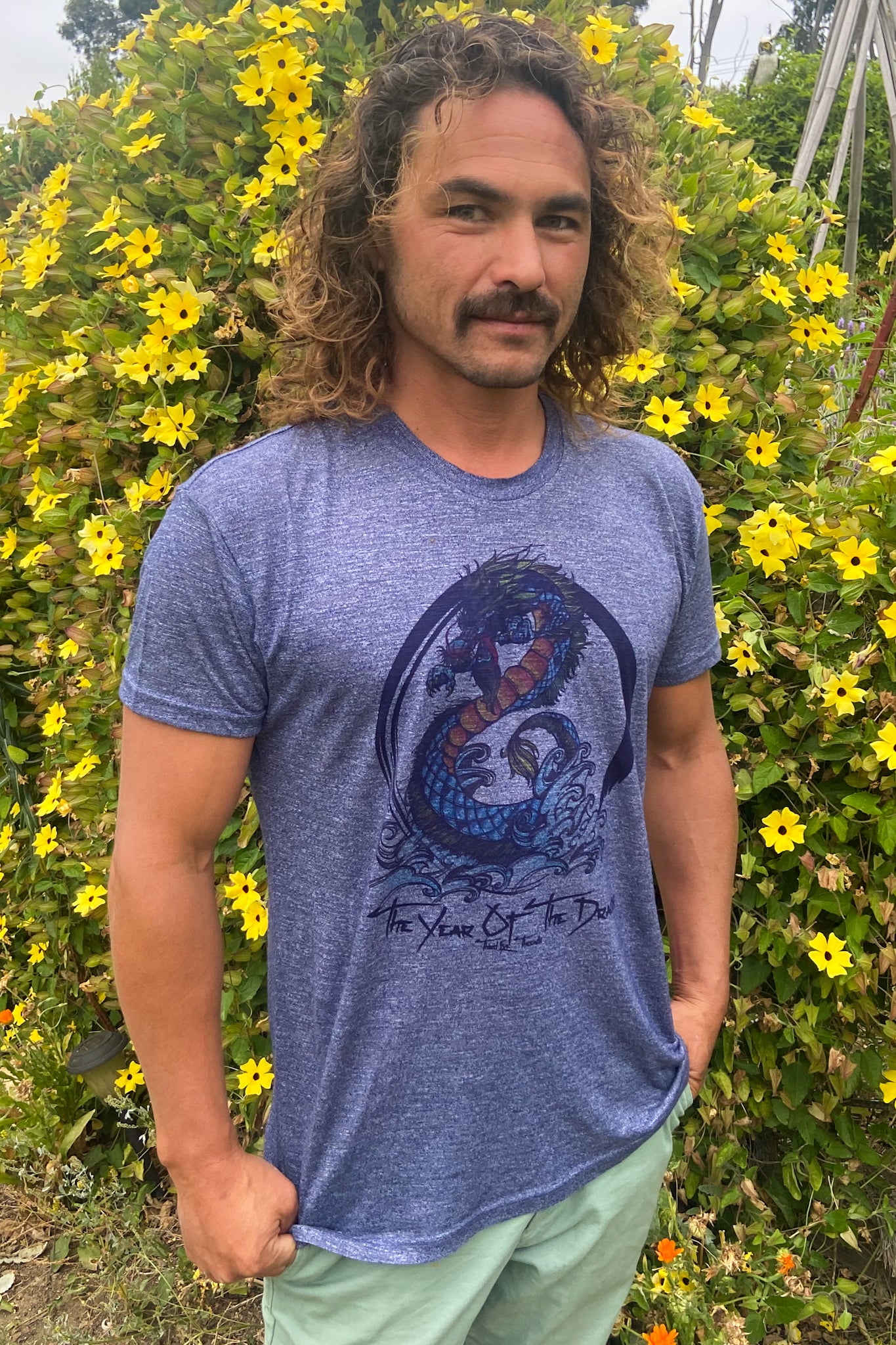Shine and Lead Dragon Unisex High Performance Fabric Crew Neck - Third Eye Threads