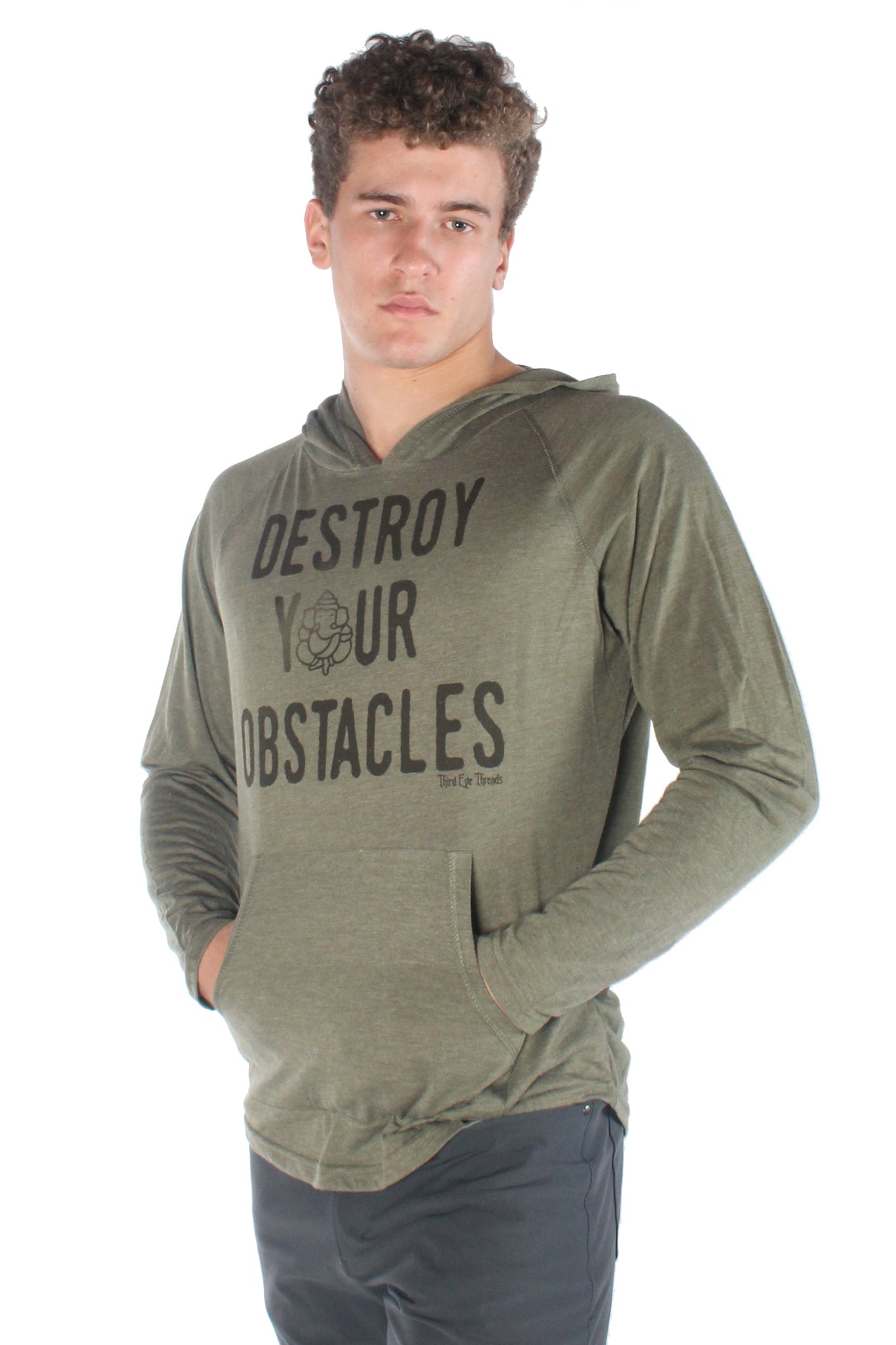Destroy Your Obstacles On Pull over Hoodie - Third Eye Threads