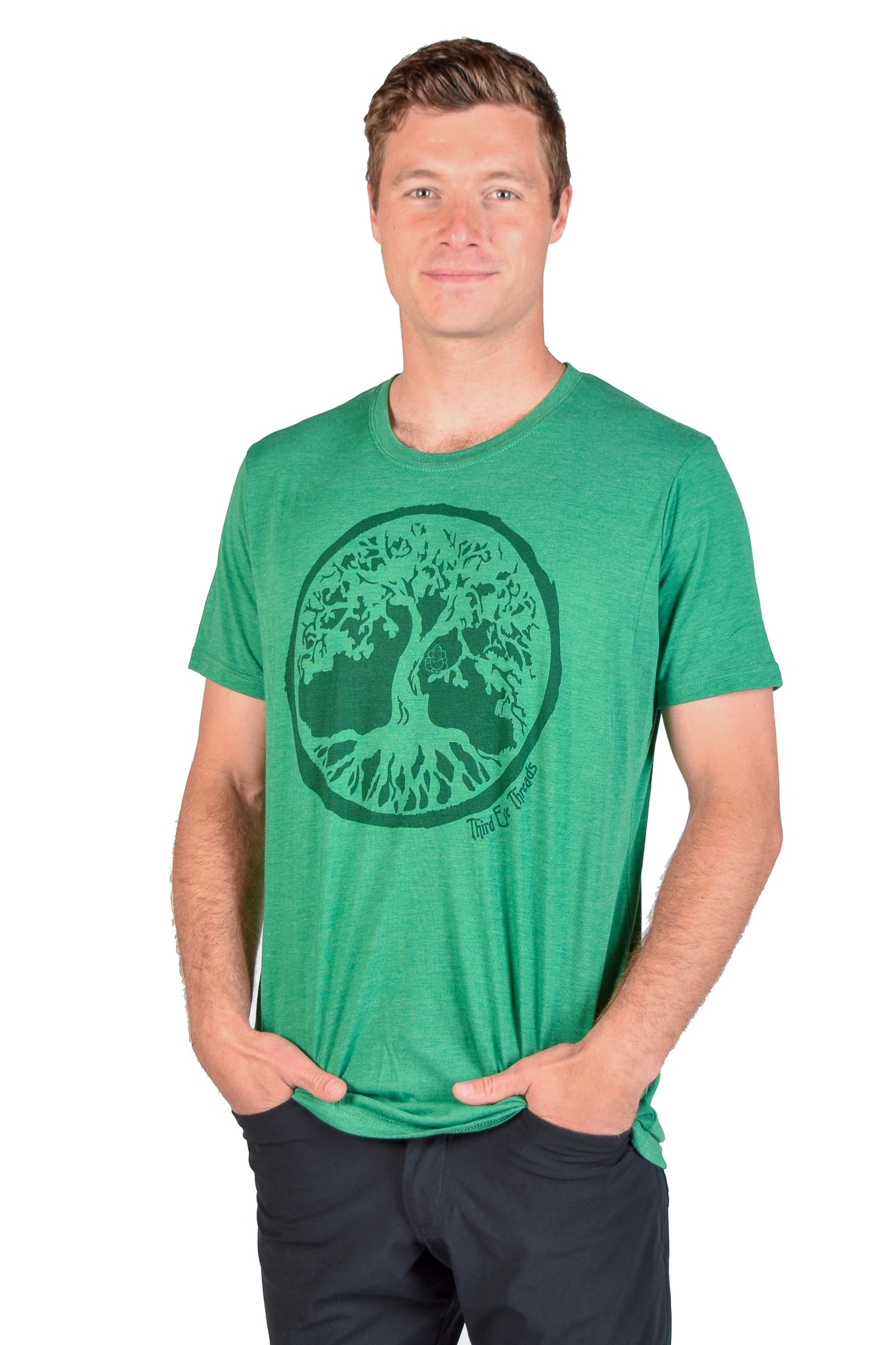 Tree Life Triblend Crew Neck Tee - Third Eye Threads
