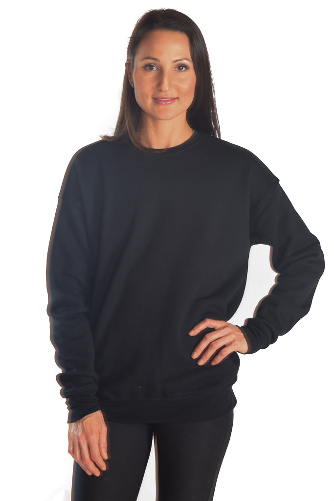 Full Chakra Back on Drop Shoulder Fleece Sweatshirt Full Chakra Back - Third Eye Threads