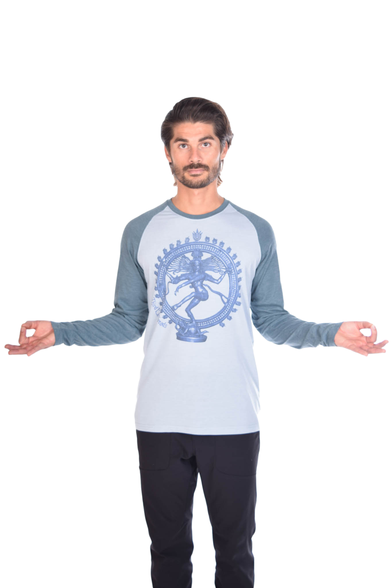 Shiva "The Destroyer And Creator" on Long-Sleeve Men's Raglan - Third Eye Threads