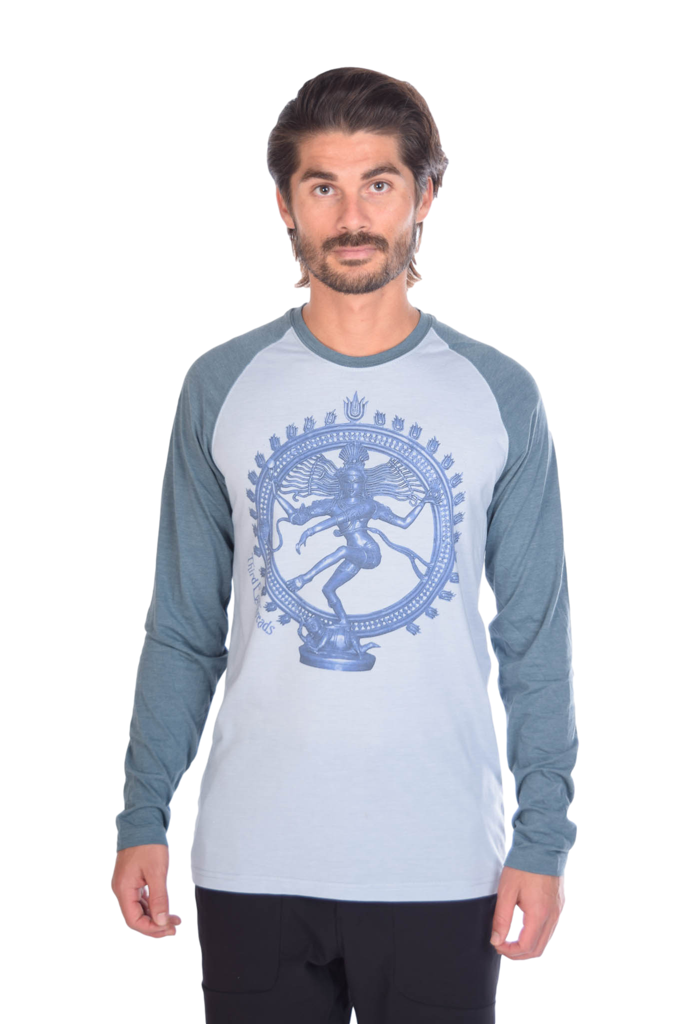 Shiva "The Destroyer And Creator" on Long-Sleeve Men's Raglan - Third Eye Threads