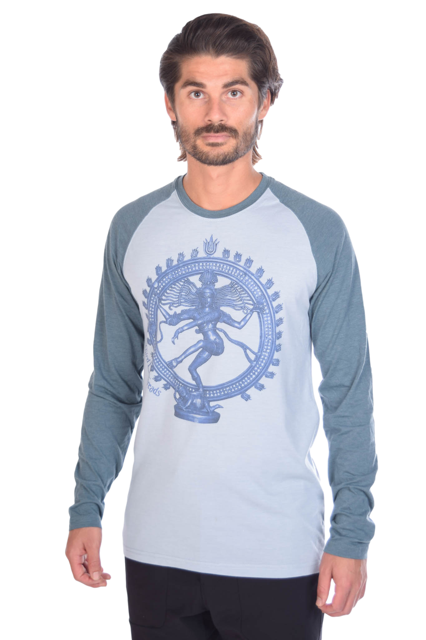 Shiva "The Destroyer And Creator" on Long-Sleeve Men's Raglan - Third Eye Threads