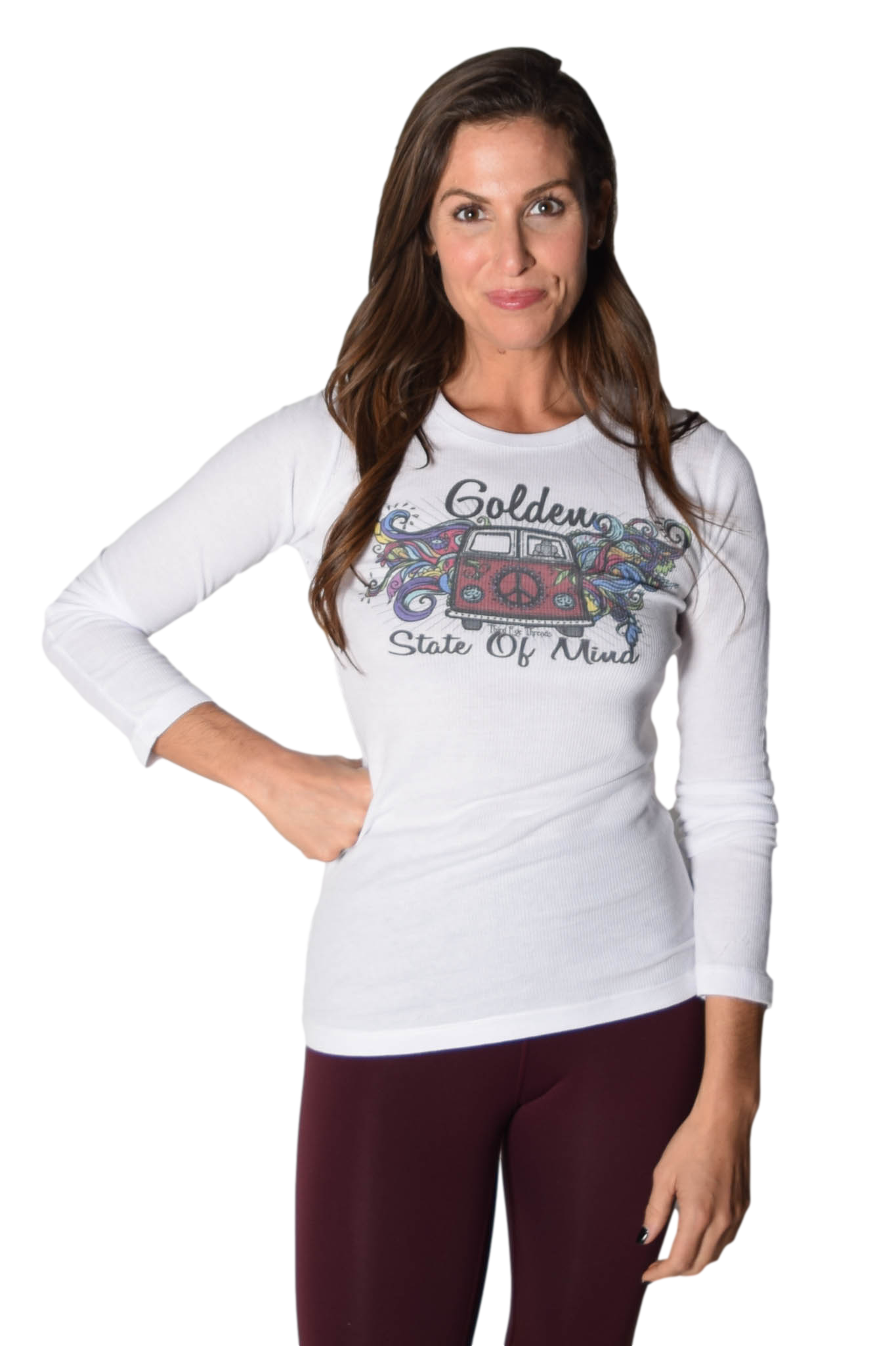 Golden State of Mind Hippie Bus on Lightweight Thermal - Third Eye Threads