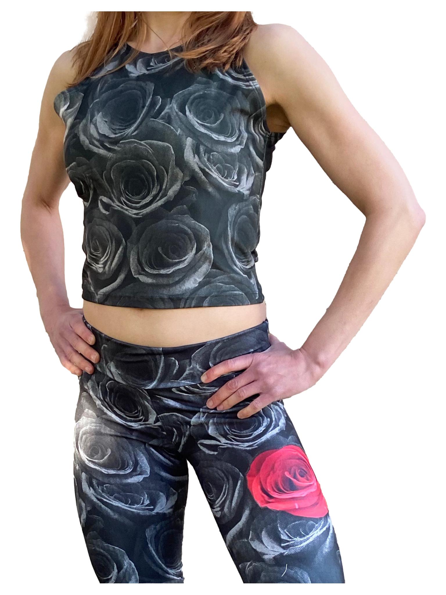 Rose (Rose Set) Fitted Crop Top - Third Eye Threads