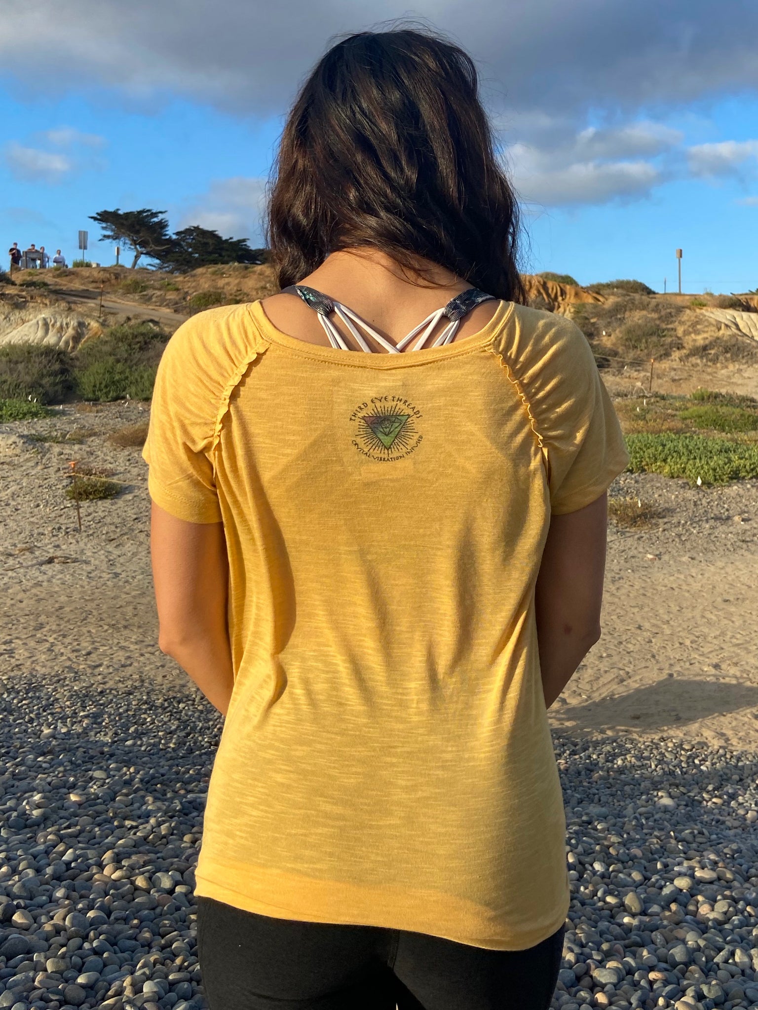Sacred Geometry Jaguar Shirred Raglan Tee - Third Eye Threads