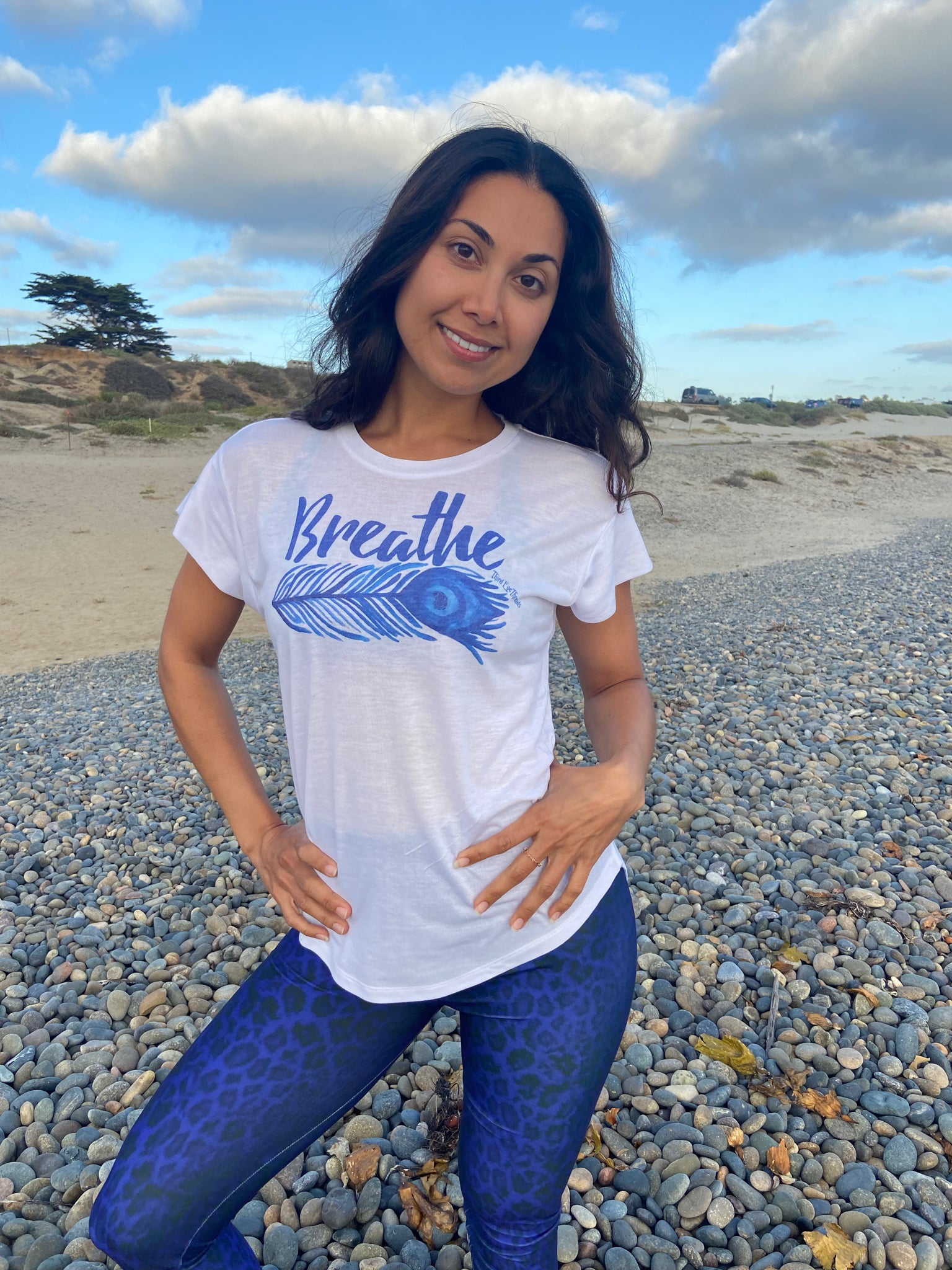 Breathe Hi-Lo Scallop Tee - Third Eye Threads