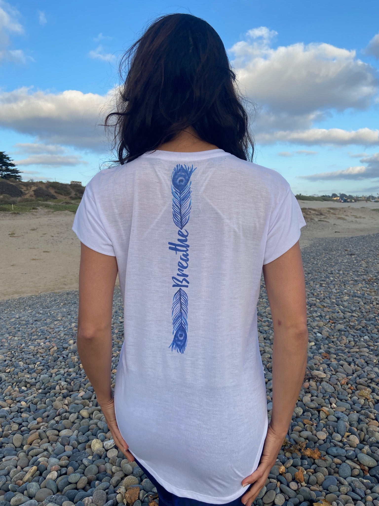Breathe Hi-Lo Scallop Tee - Third Eye Threads