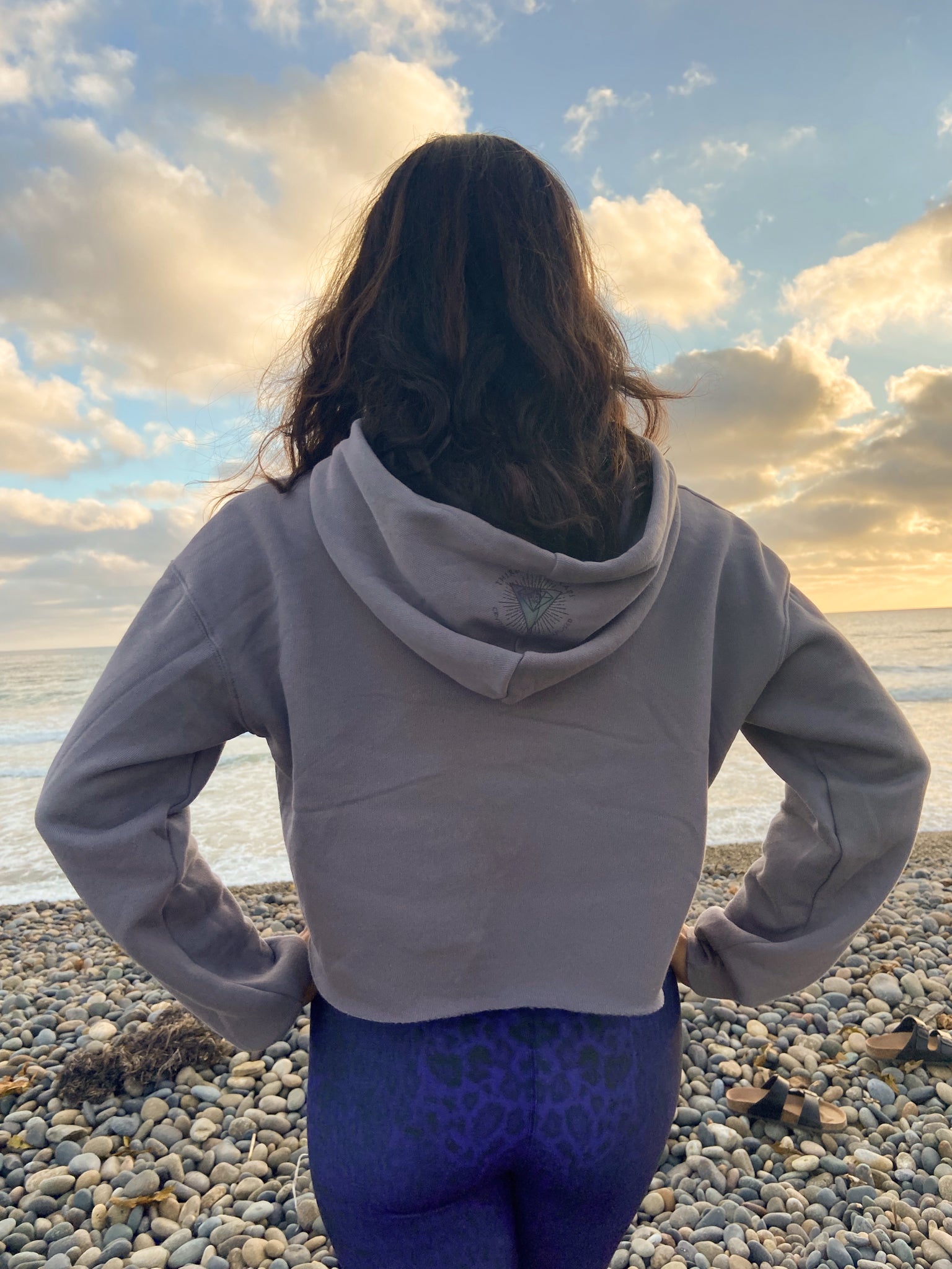 Purple Octopus Crop Hoodie - Third Eye Threads