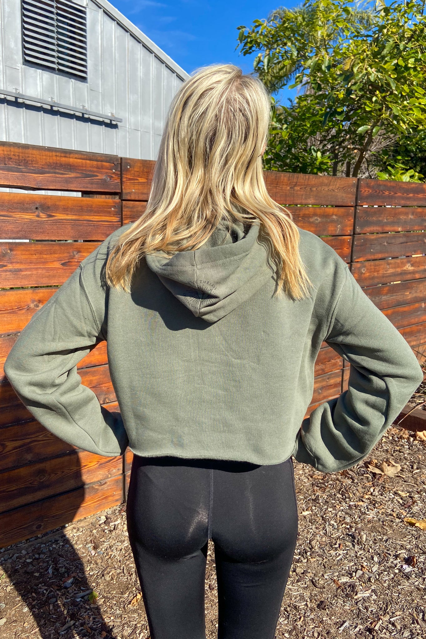 Sacred Geometry Bee Crop Hoodie - Third Eye Threads