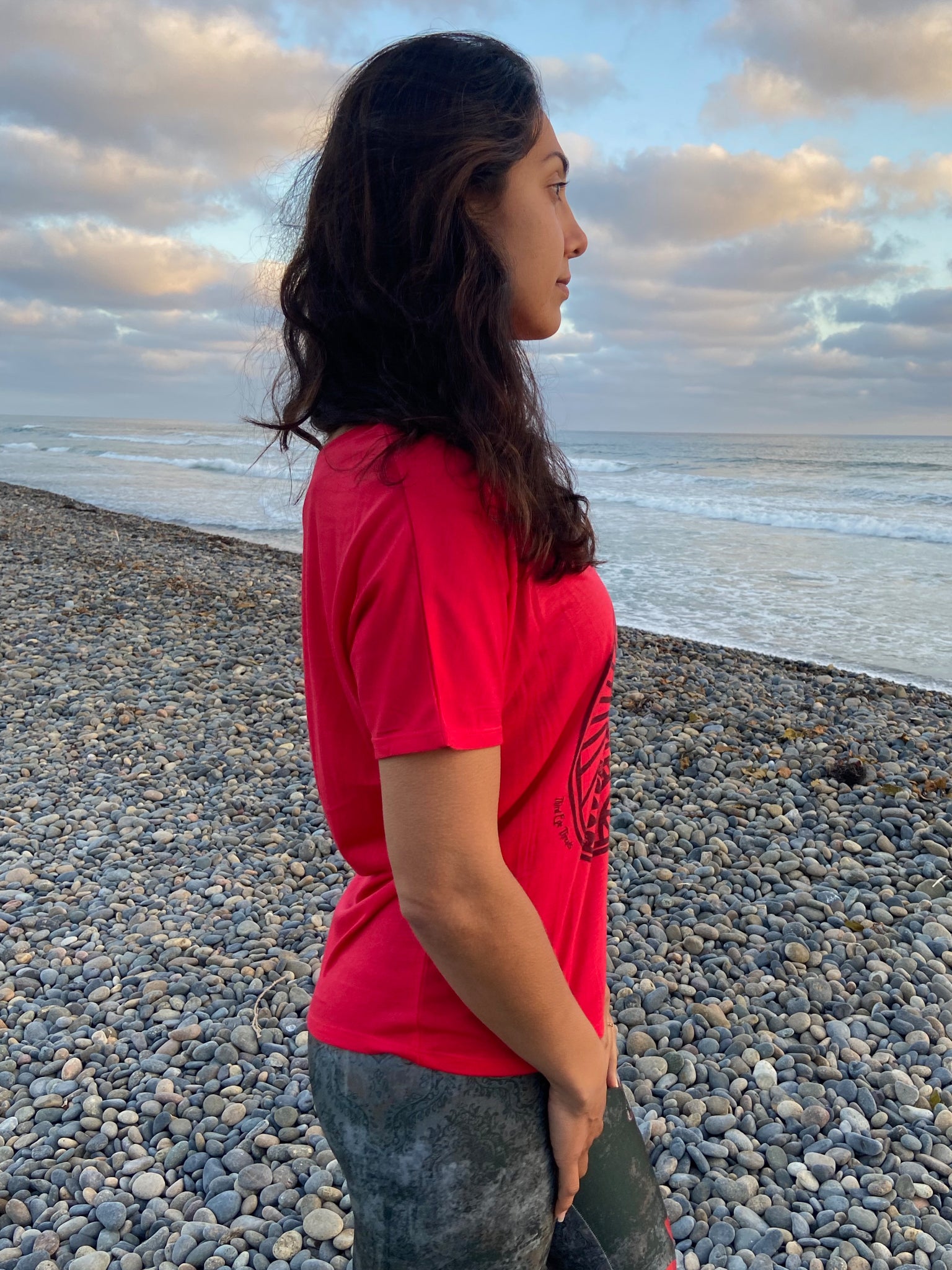 Henna Bodhi Tree Leaf Linen Tee - Third Eye Threads