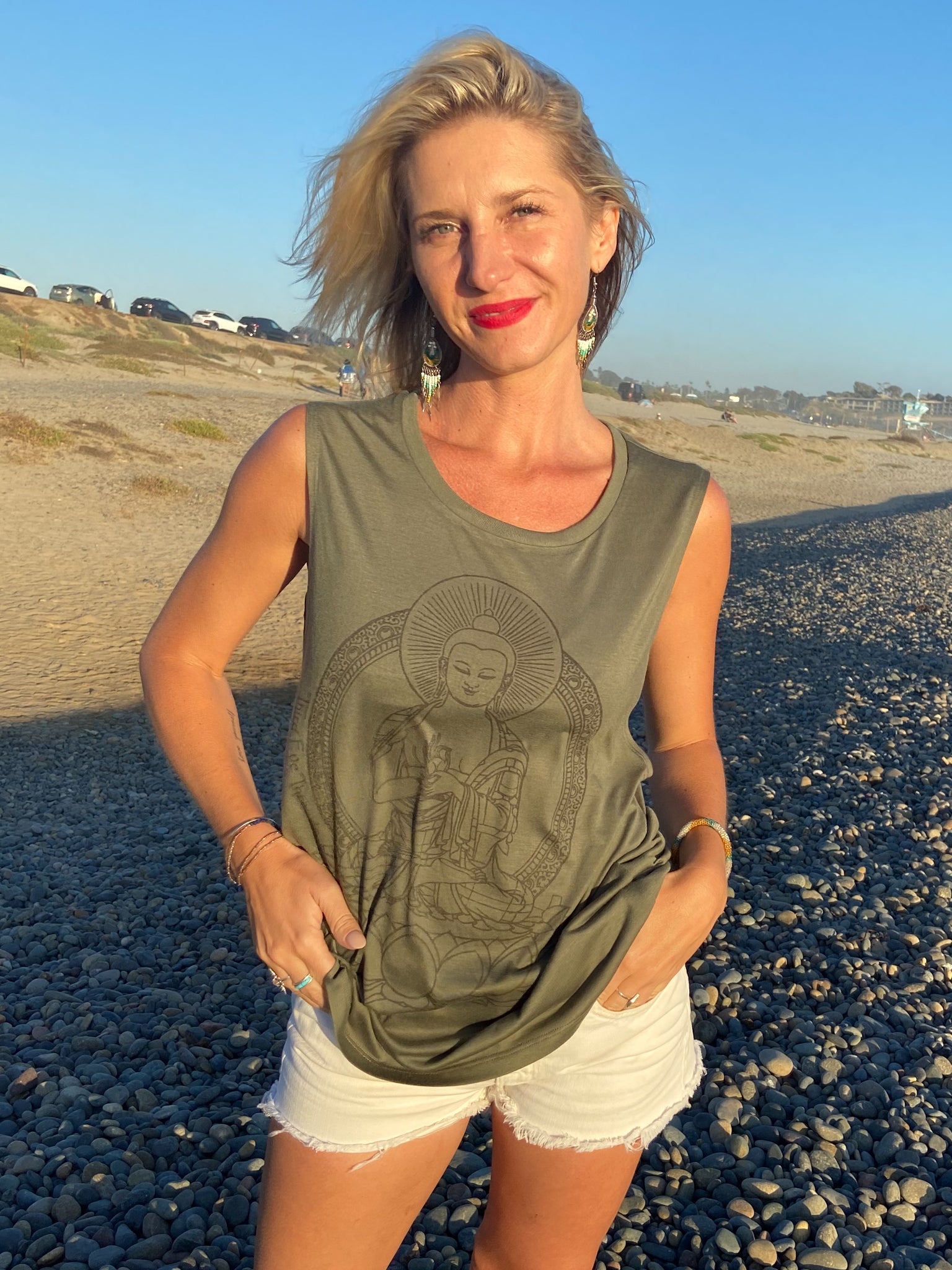 Japanese Woodcut Buddha Boyfriend Tee - Third Eye Threads