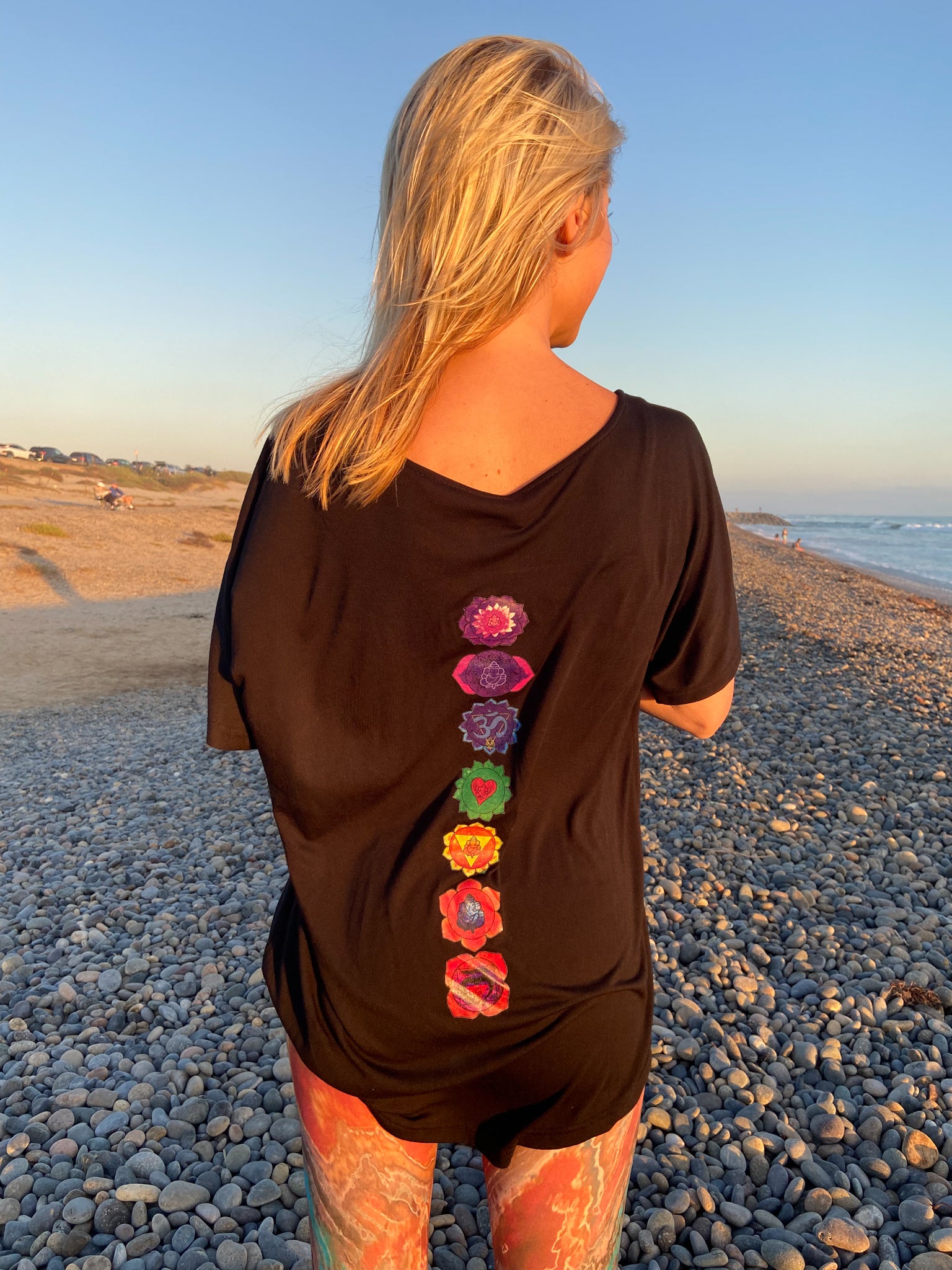 Oversized Modal Dolman With Full Chakras On The Back - Third Eye Threads