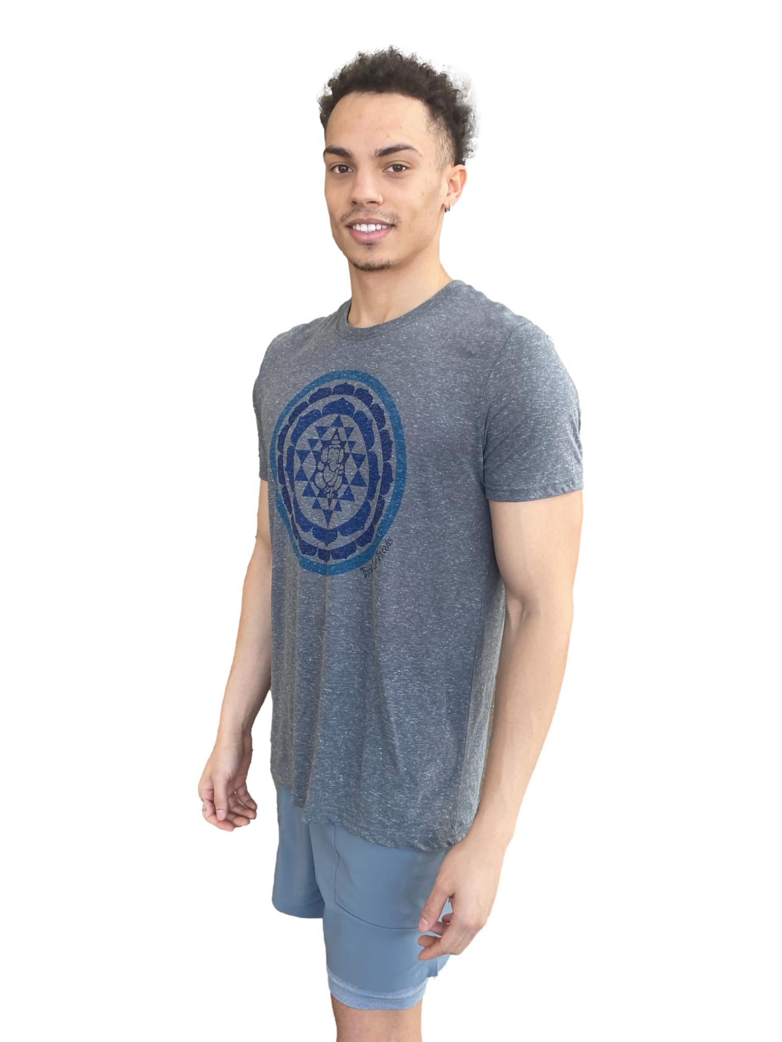 Captain America Sri Yantra On Linen Blend Crew - Third Eye Threads