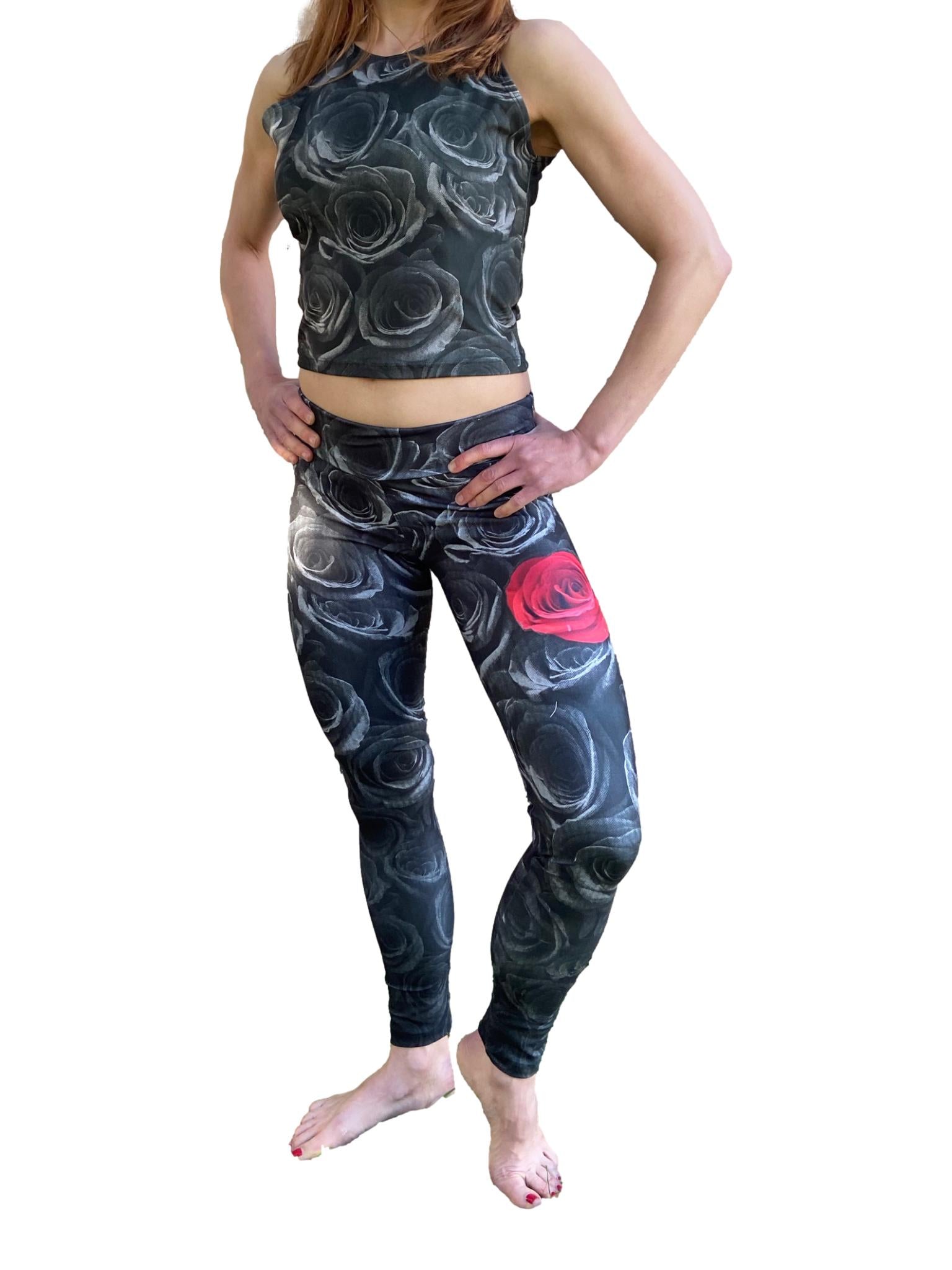 Rose (Rose Set) Fitted Crop Top - Third Eye Threads
