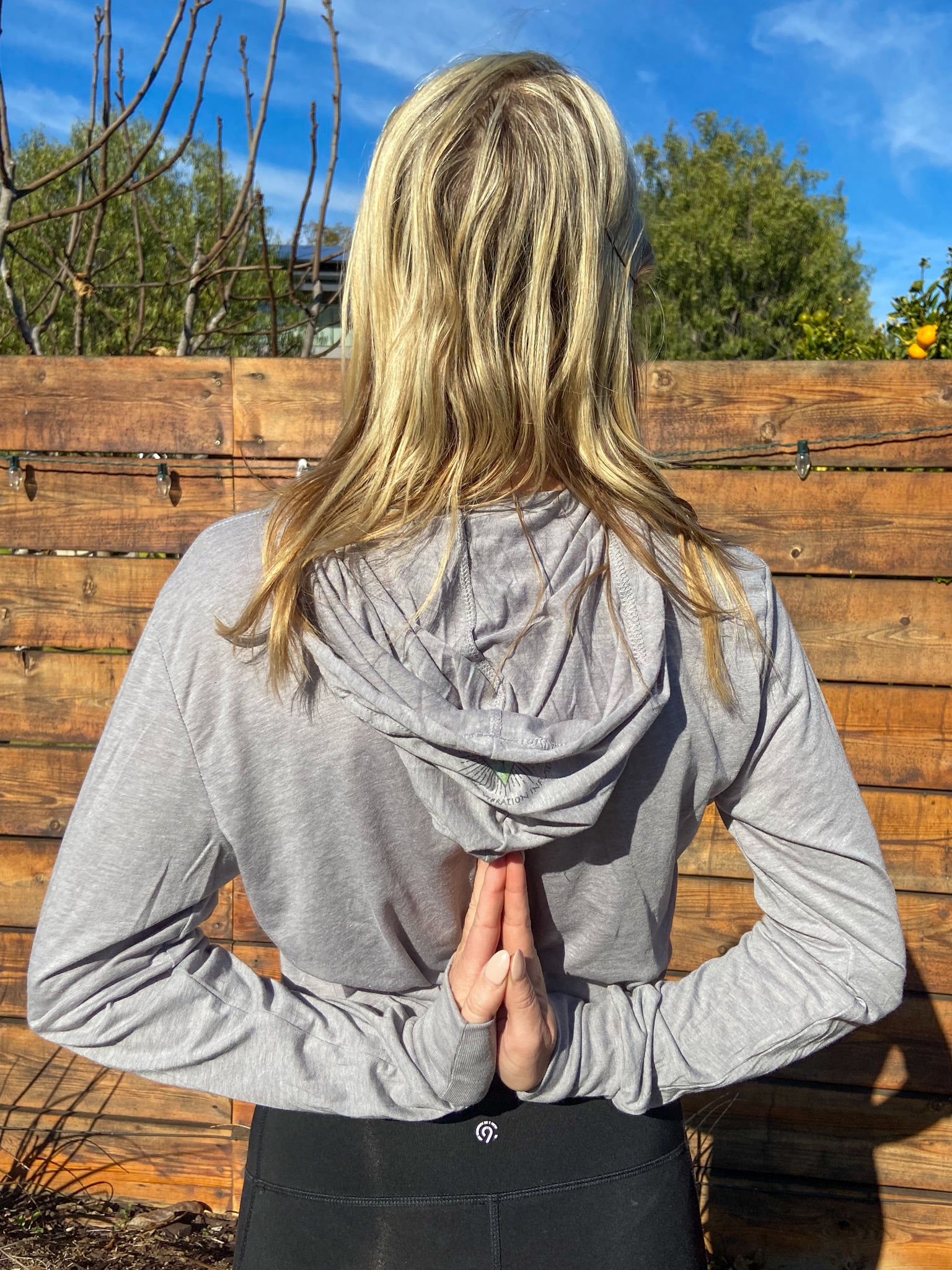 Entheogenic Mushroom Sunset Fox Cropped Long Sleeve Hoodie T-Shirt - Third Eye Threads
