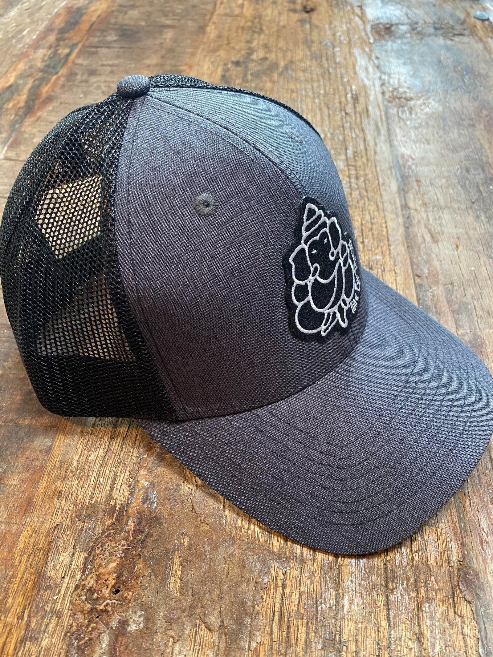 Charcoal Trucker Hat With Black Mesh Back - Third Eye Threads