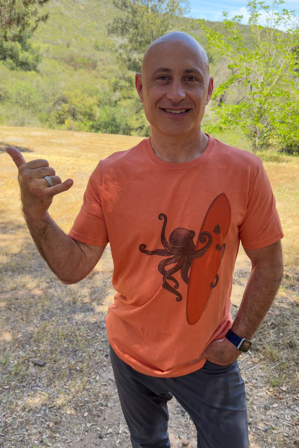 Kauai Inspired Surfing  Octopus Crew Neck