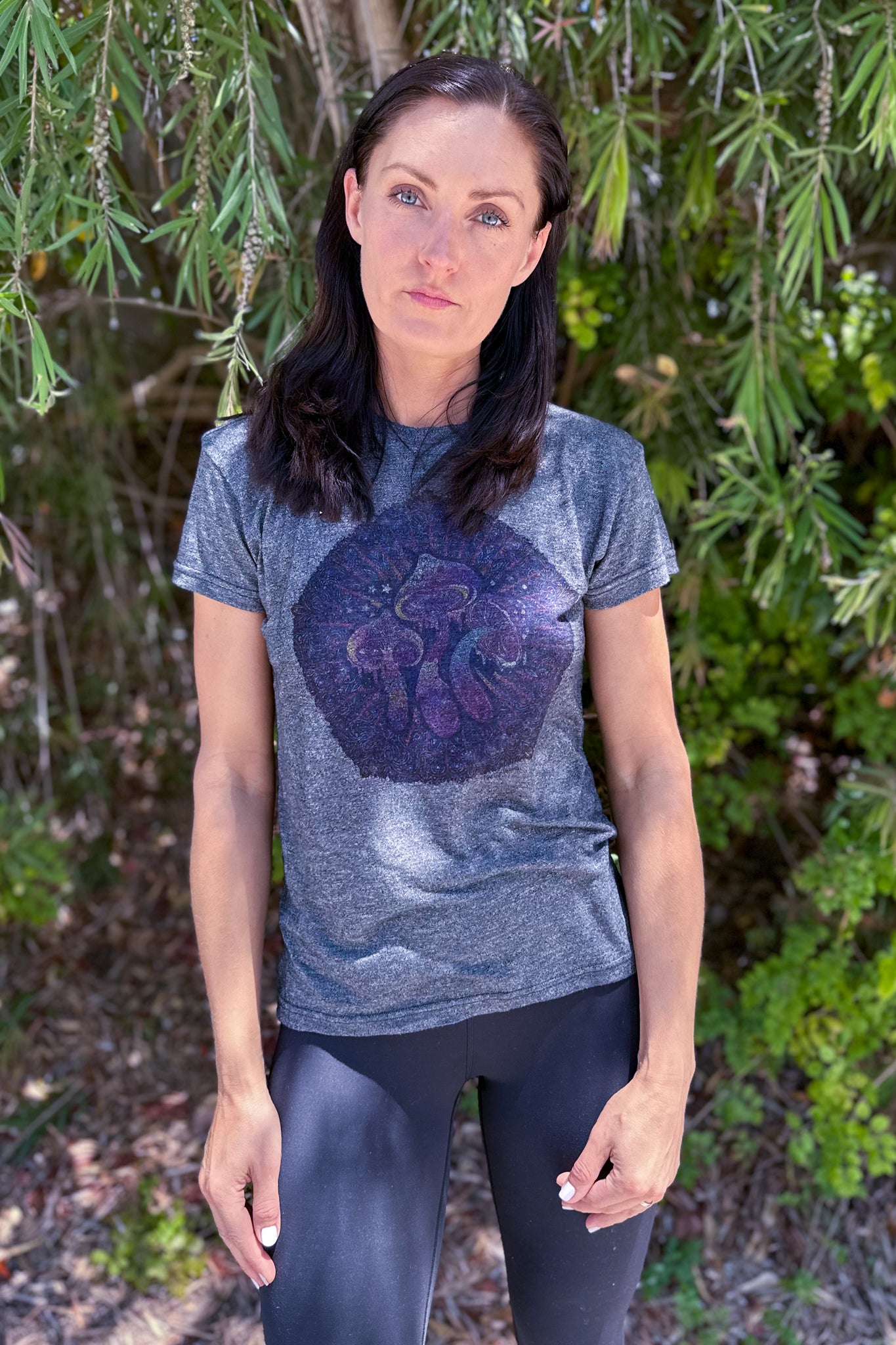 MUSHROOM TRILOGY WITH INCREDIBLE SUNSET High Performance tee - Third Eye Threads