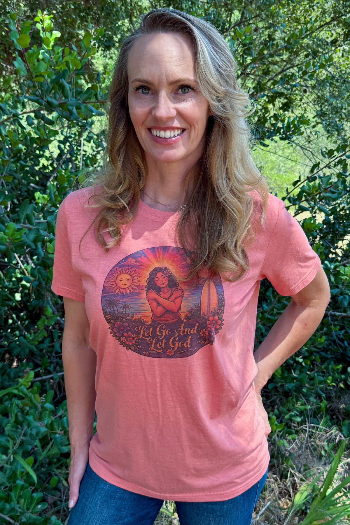 Let Go And Let God Recovery Crewneck Tee