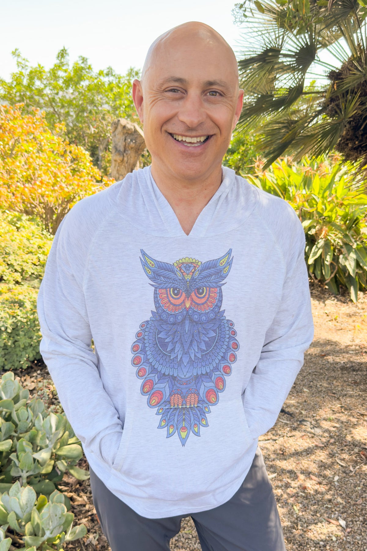 Mystic Owl Geometry enhanced uv protection hoodie