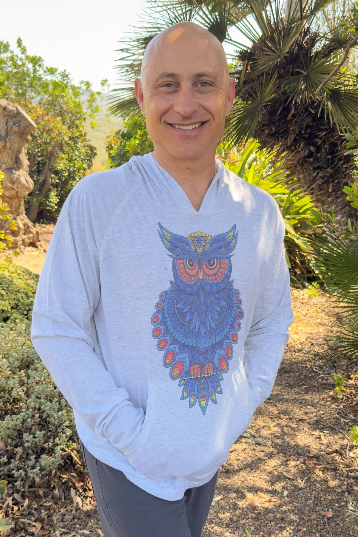 Mystic Owl Geometry enhanced uv protection hoodie