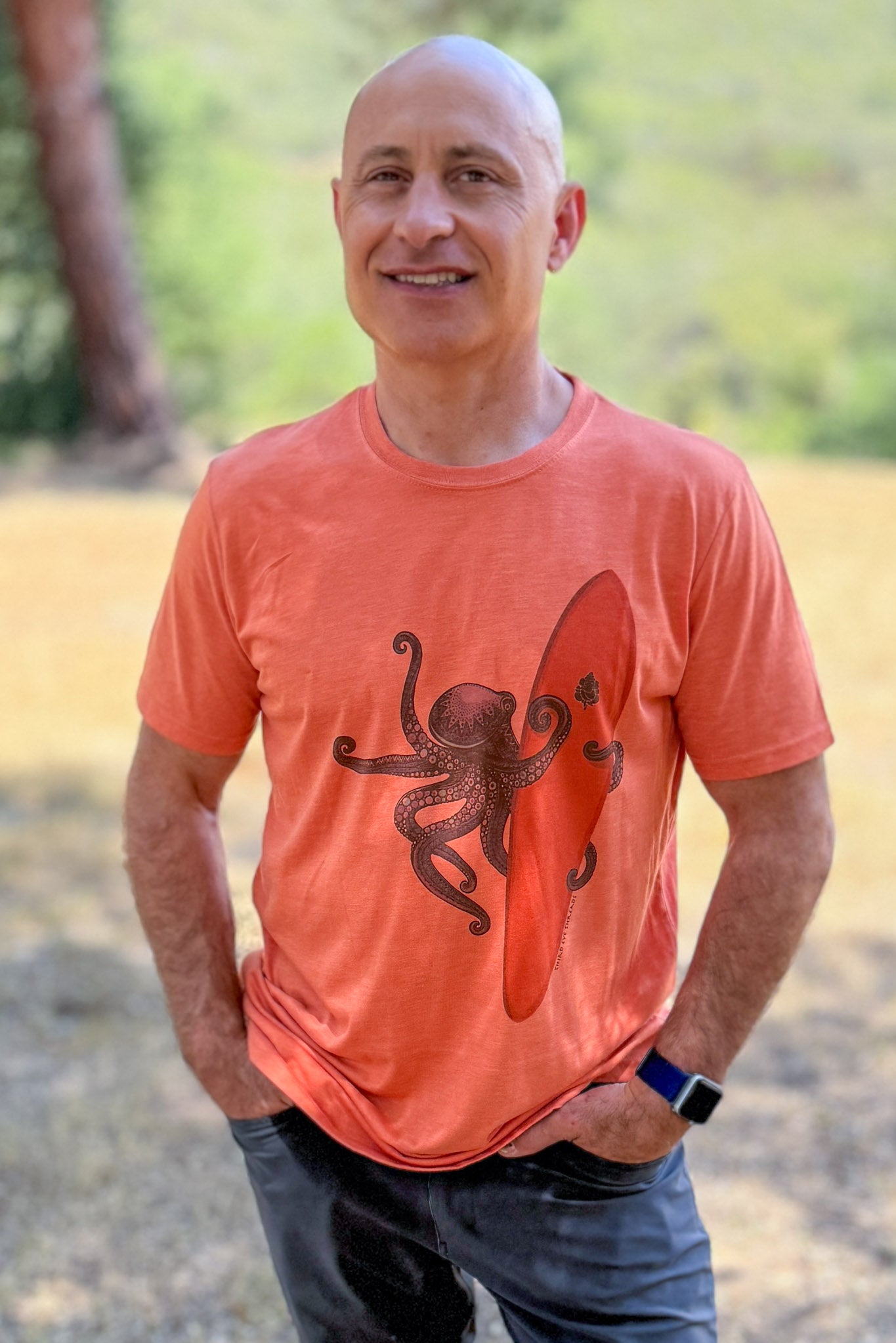 Kauai Inspired Surfing  Octopus Crew Neck