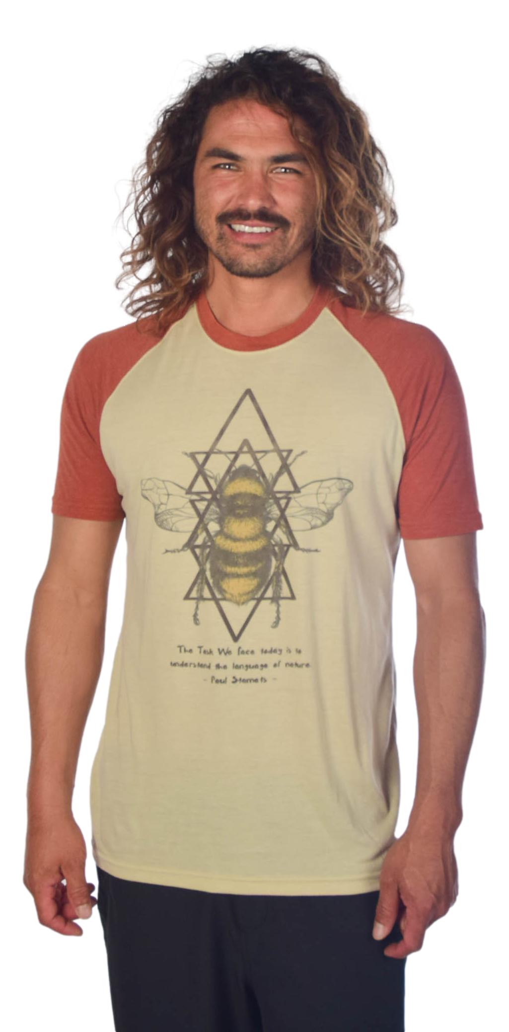 Bee Raglan Men's Tee Shirt - Third Eye Threads