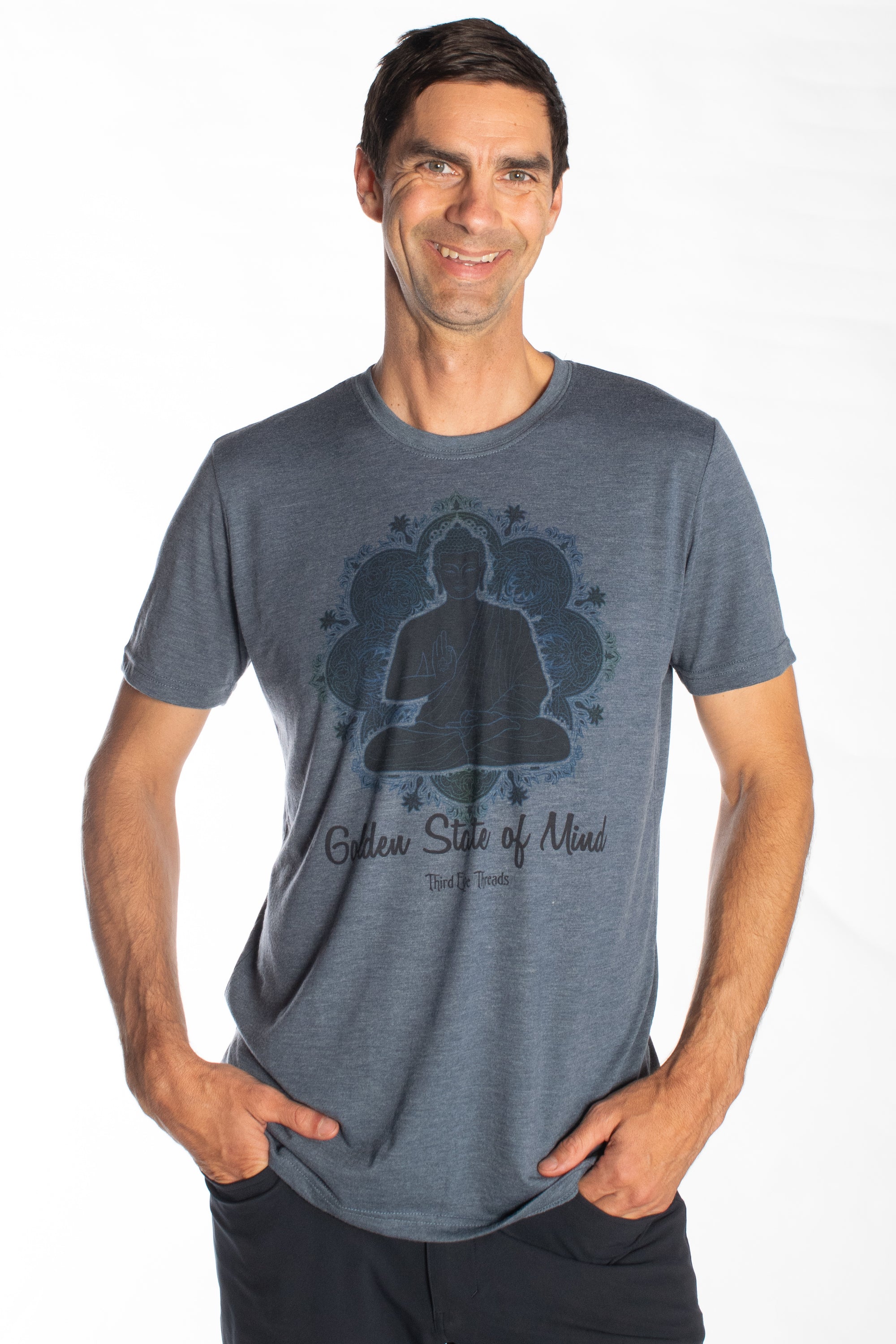 Golden State of Mind on Men's Tri-Blend T-Shirt - Third Eye Threads