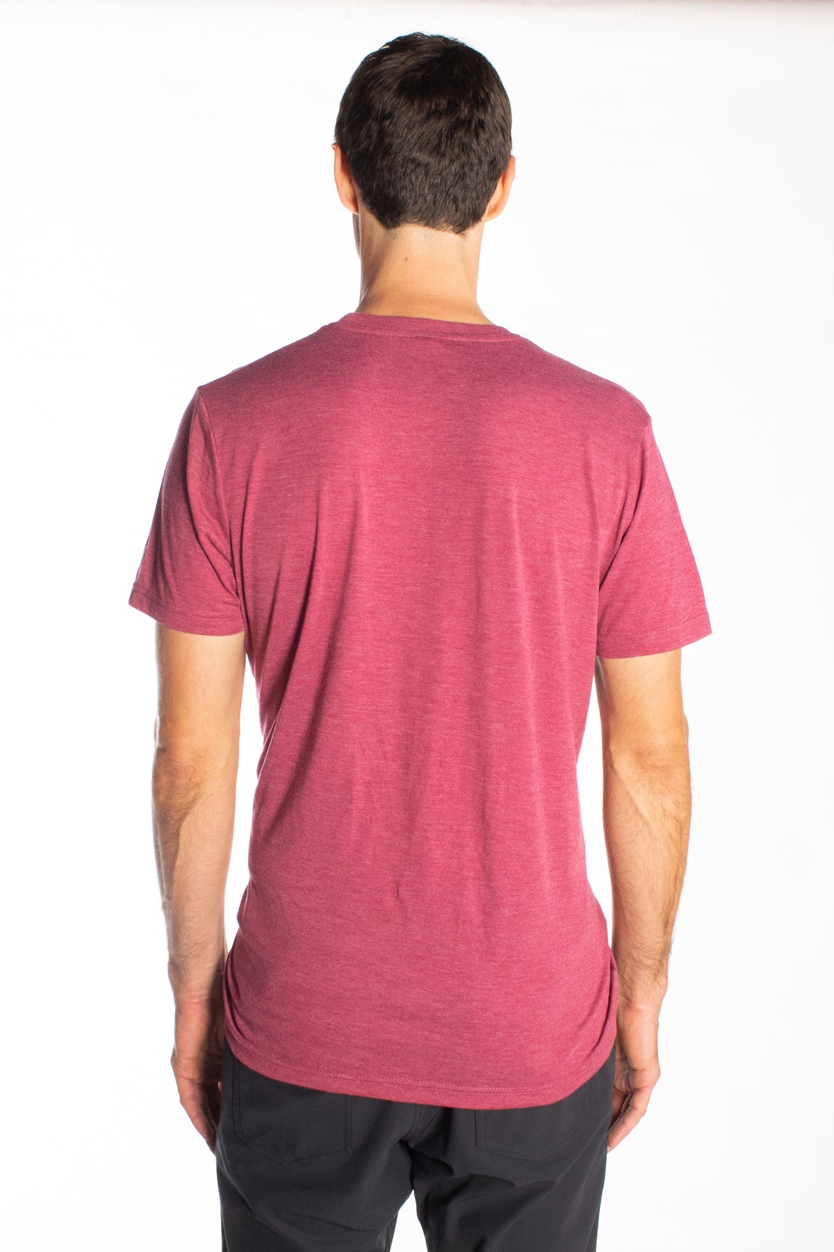 Japanese Buddha on the side of Tri Blend Crew Neck Tee - Third Eye Threads