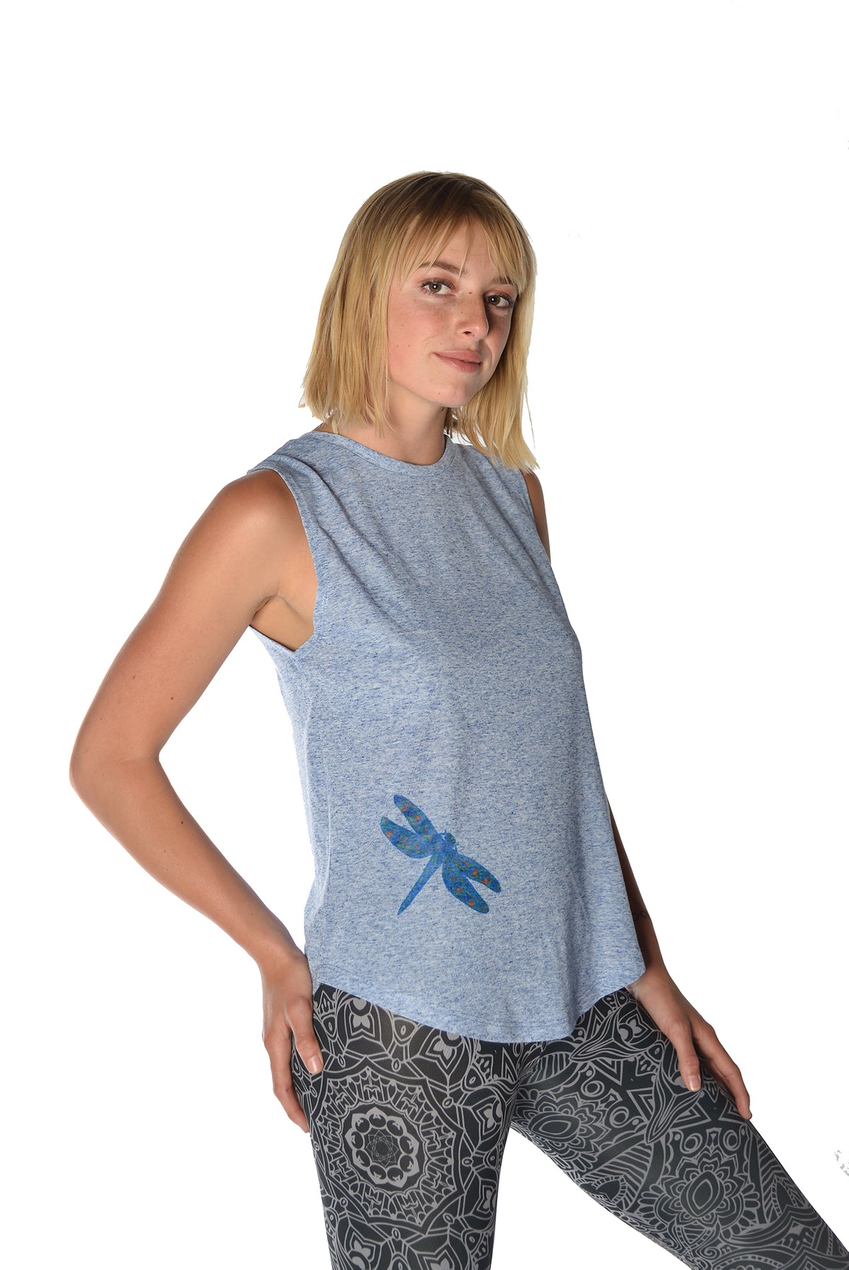 Dragonfly boyfriend tank - Third Eye Threads