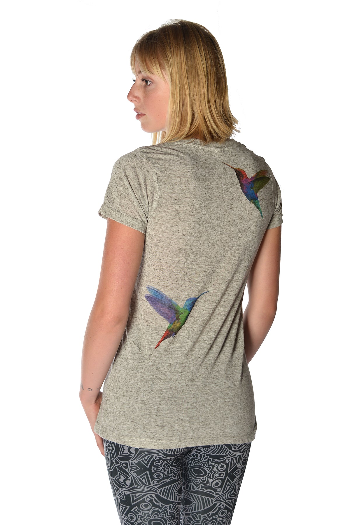 Hummingbird Linen V-neck - Third Eye Threads
