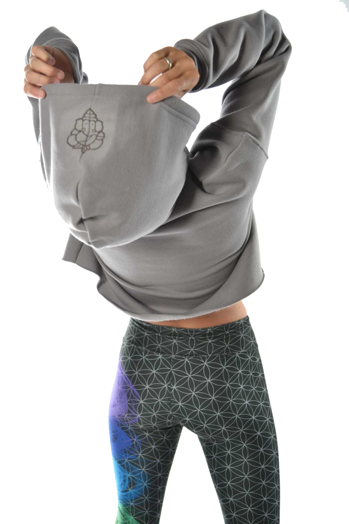 Crop Top Hoodie with Third Eye Surf - Third Eye Threads