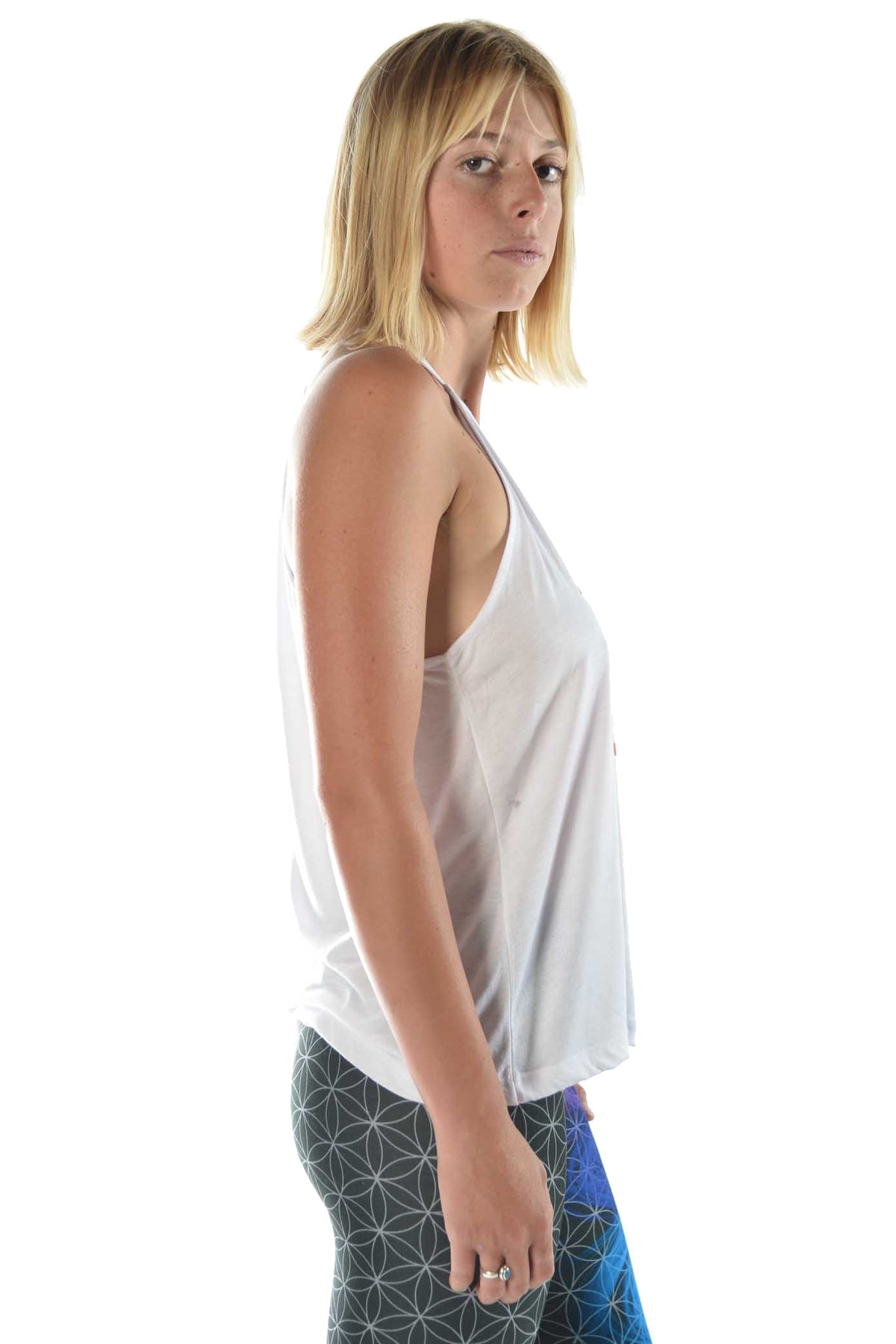 "Devil Ganesh" on flowy high neck tank - Third Eye Threads