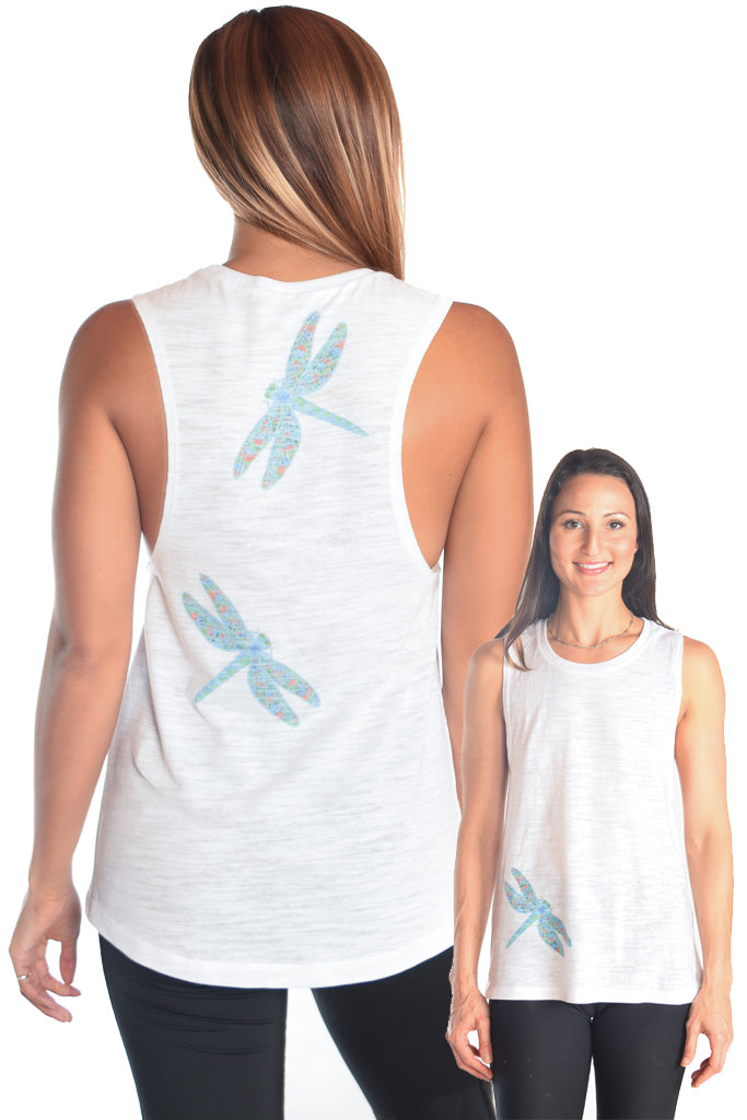 Dragonfly boyfriend tank - Third Eye Threads