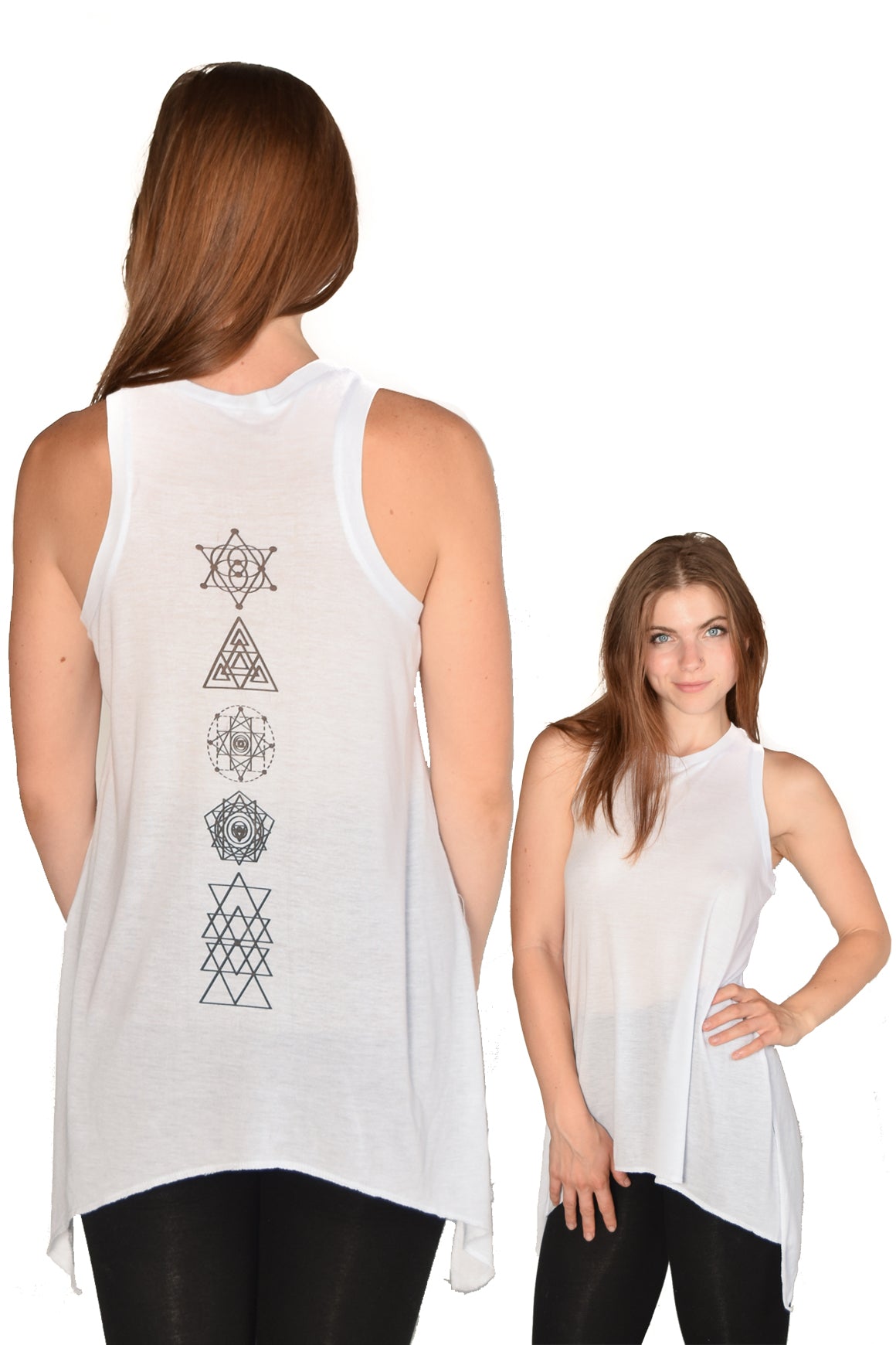 Sacred Geometry on shark Bite Tank - Third Eye Threads