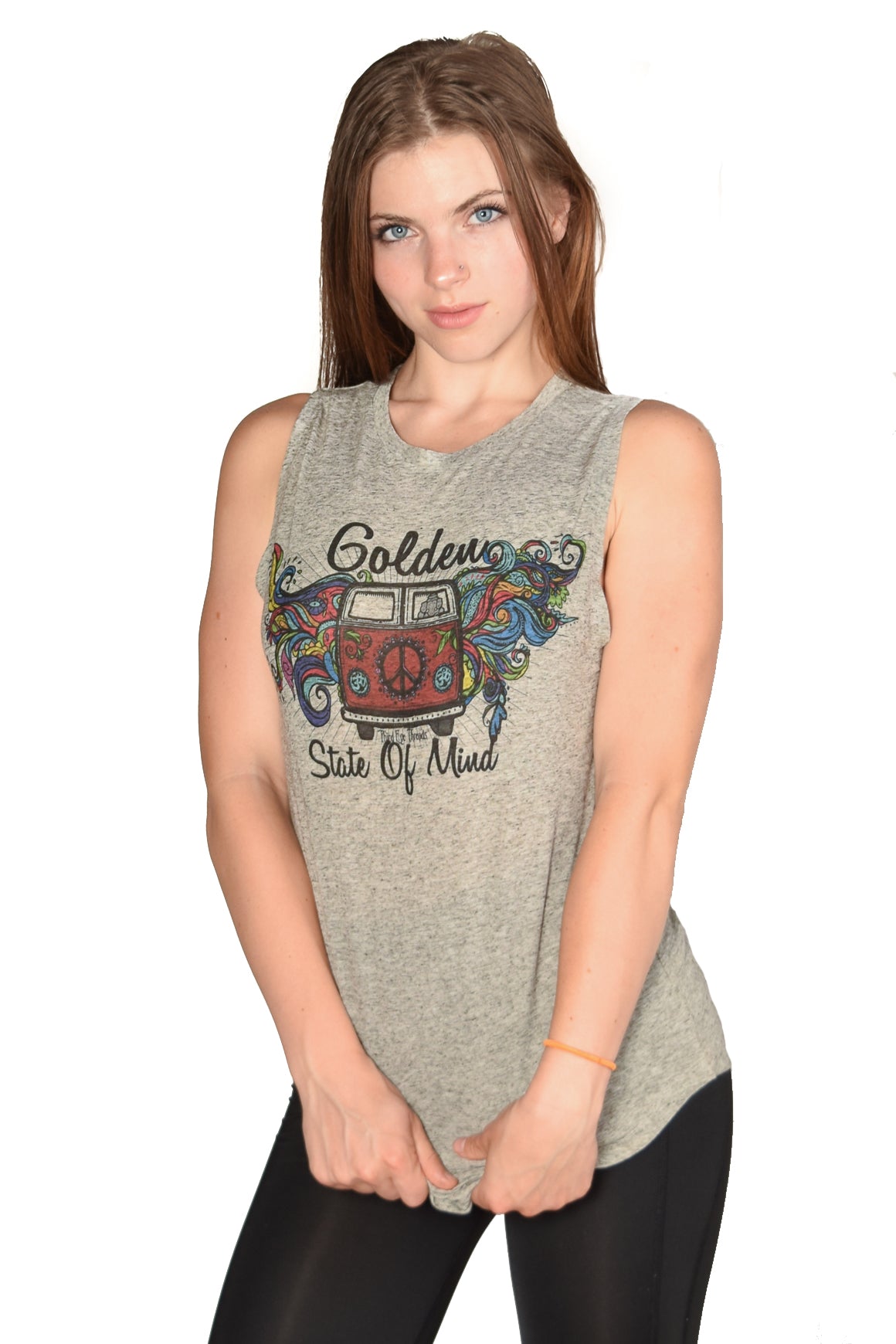 Golden State of Mind Hippie Bus On Boyfriend Tee - Third Eye Threads