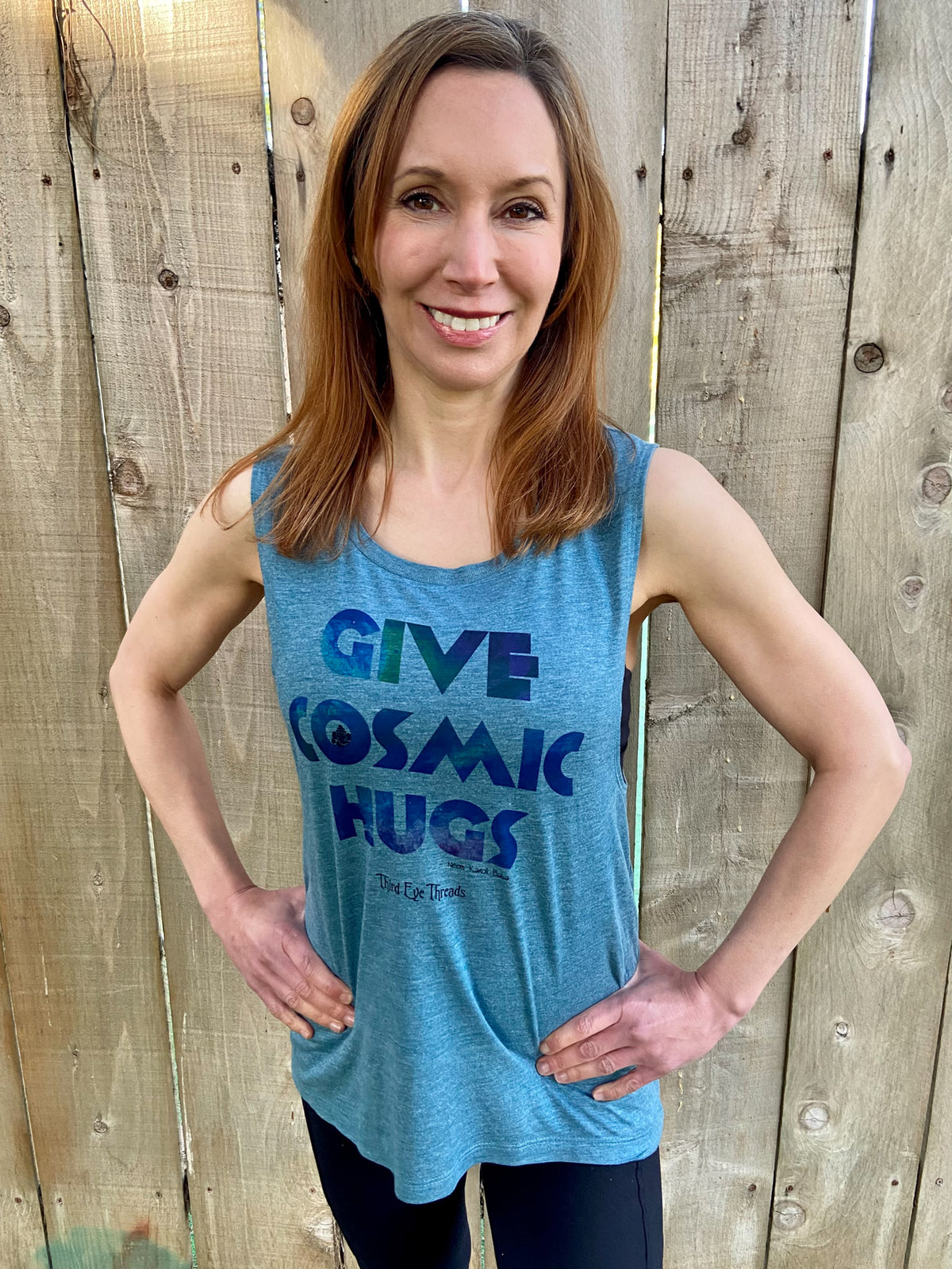 Give Cosmic Hugs Boyfriend Tee - Third Eye Threads