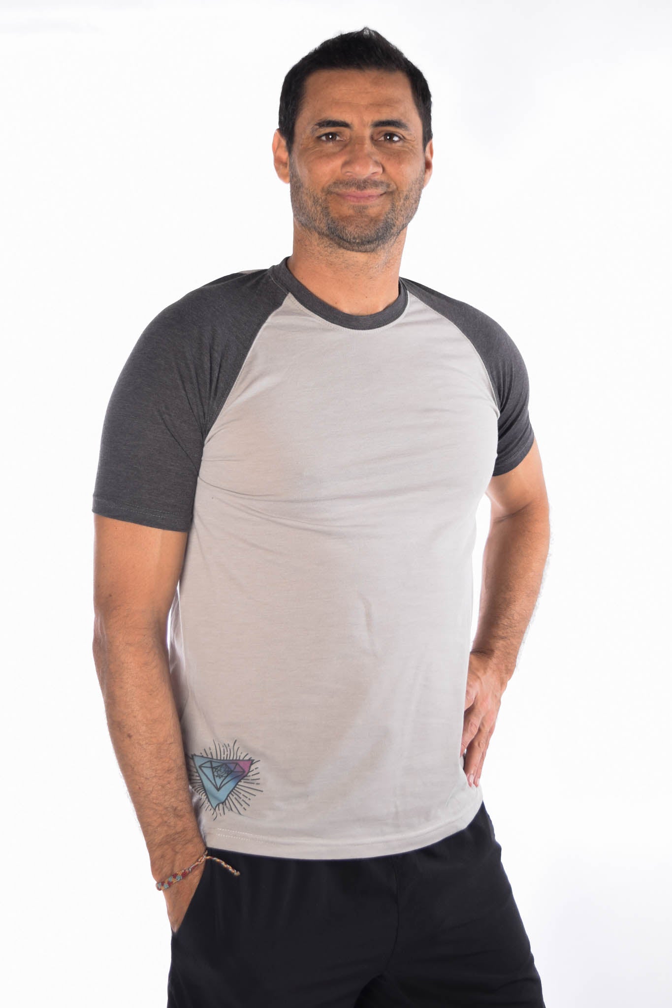 Full Chakra Back Short Sleeve Raglan - Third Eye Threads