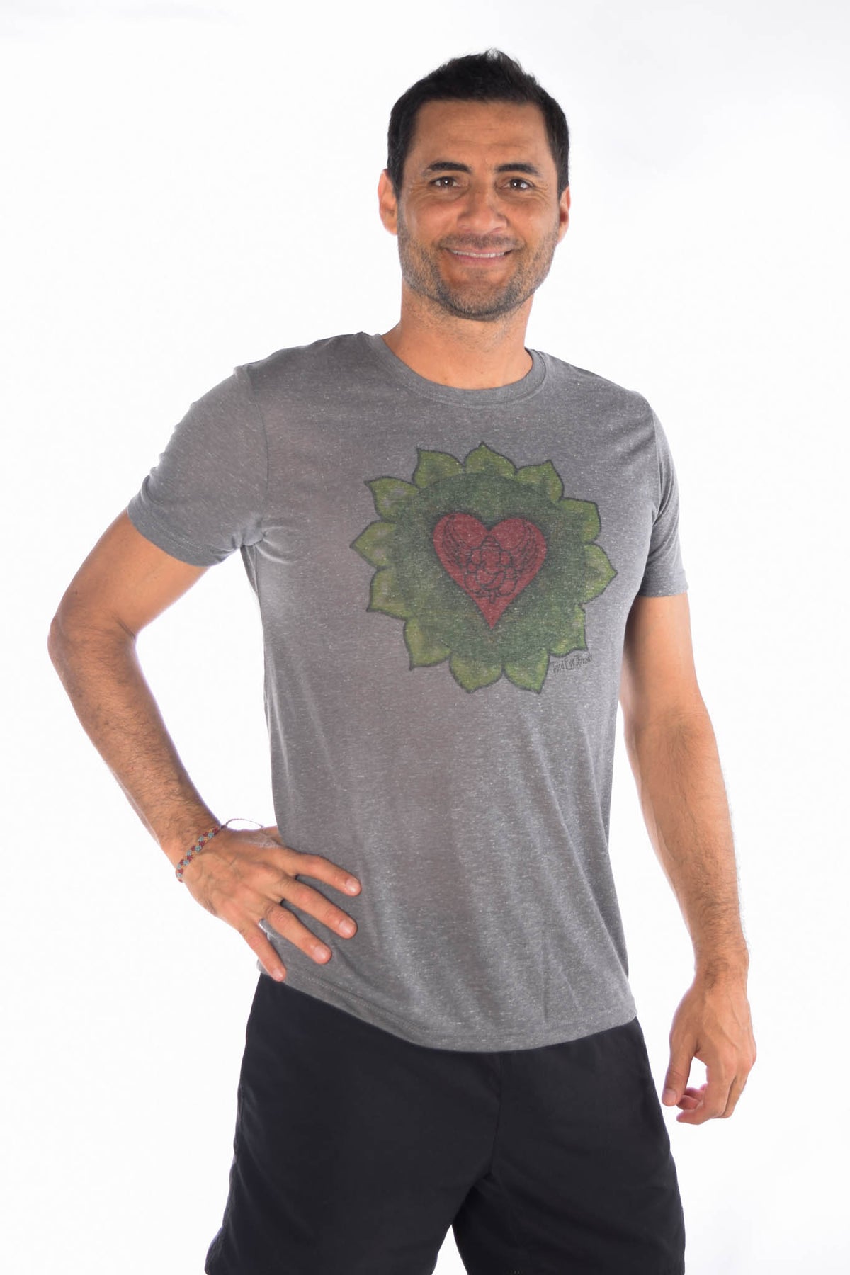 Heart Chakra ON LINEN BLEND CREW NECK - Third Eye Threads