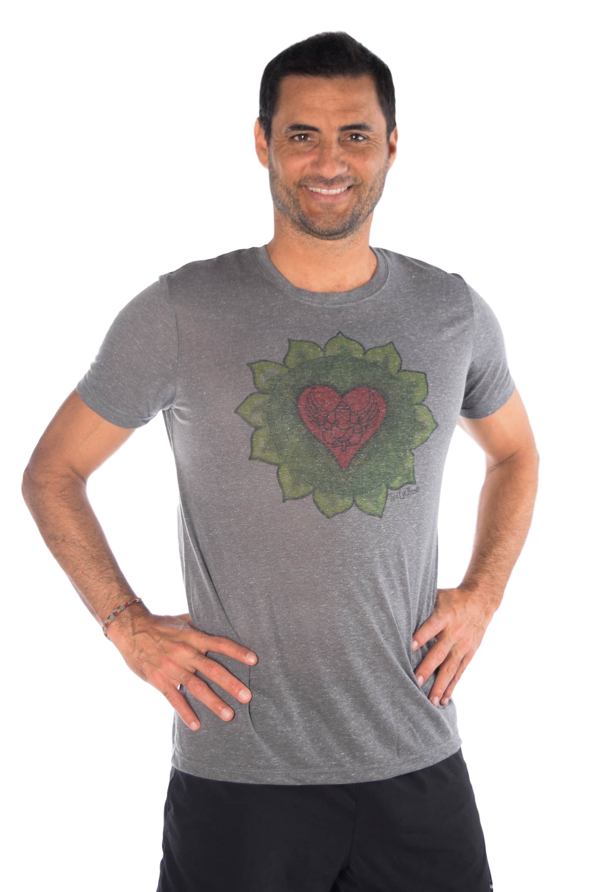 Heart Chakra ON LINEN BLEND CREW NECK - Third Eye Threads