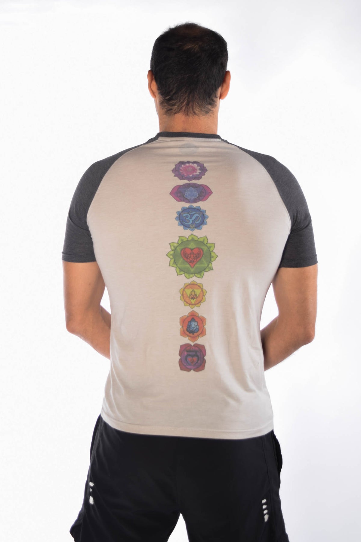 Full Chakra Back Short Sleeve Raglan - Third Eye Threads