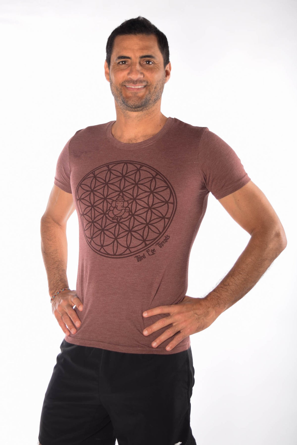 The Flower of Life Triblend Crew Neck Tee - Third Eye Threads