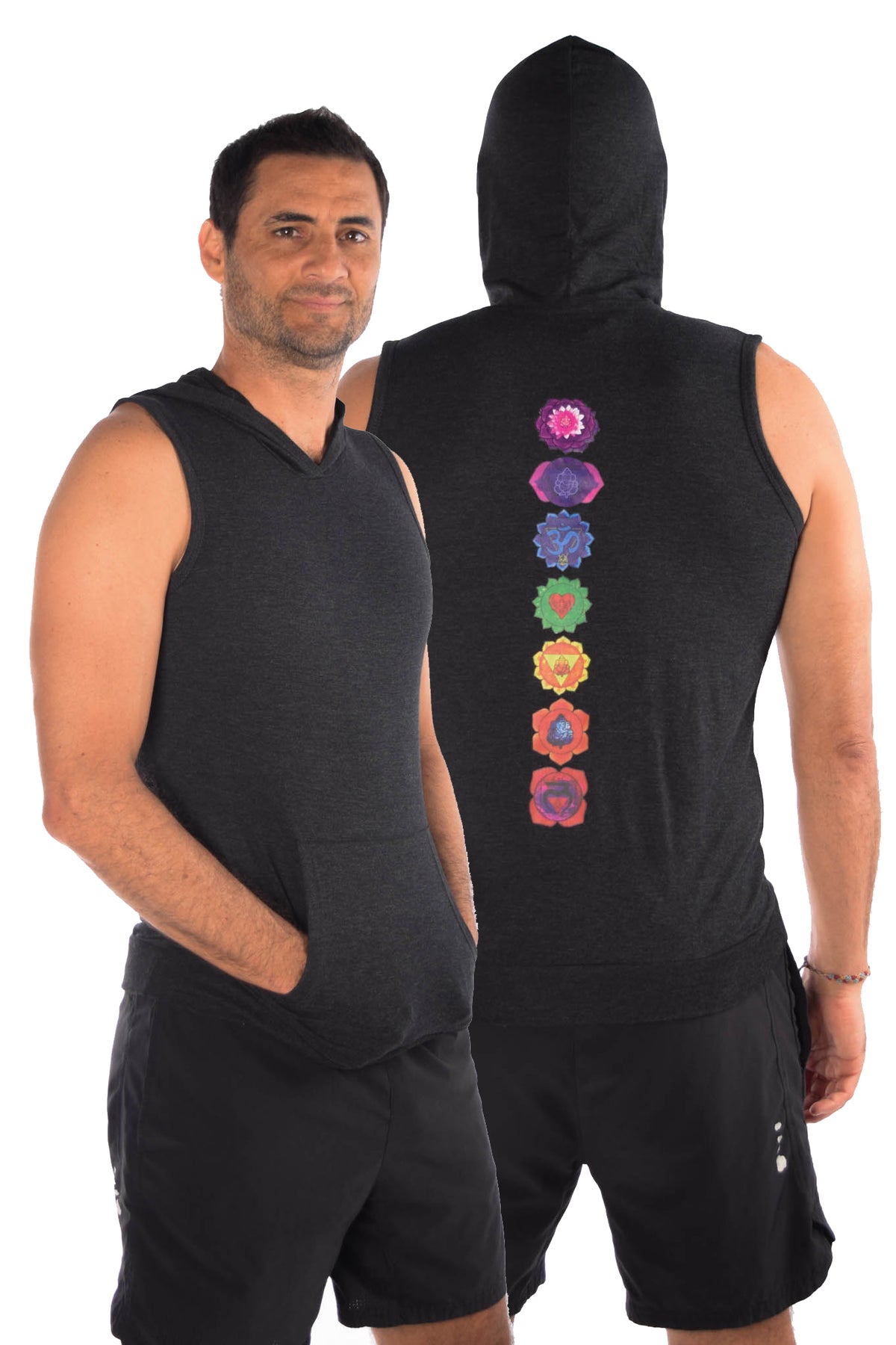 Full Chakra Sleeveless Hoodie - Third Eye Threads