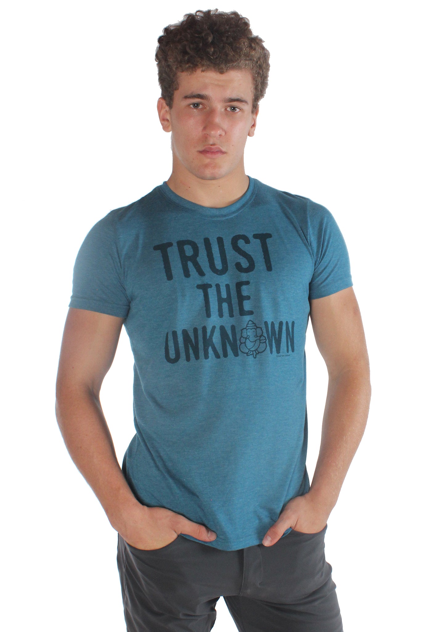 Trust The Unknown Mantra on Triblend Tee - Third Eye Threads