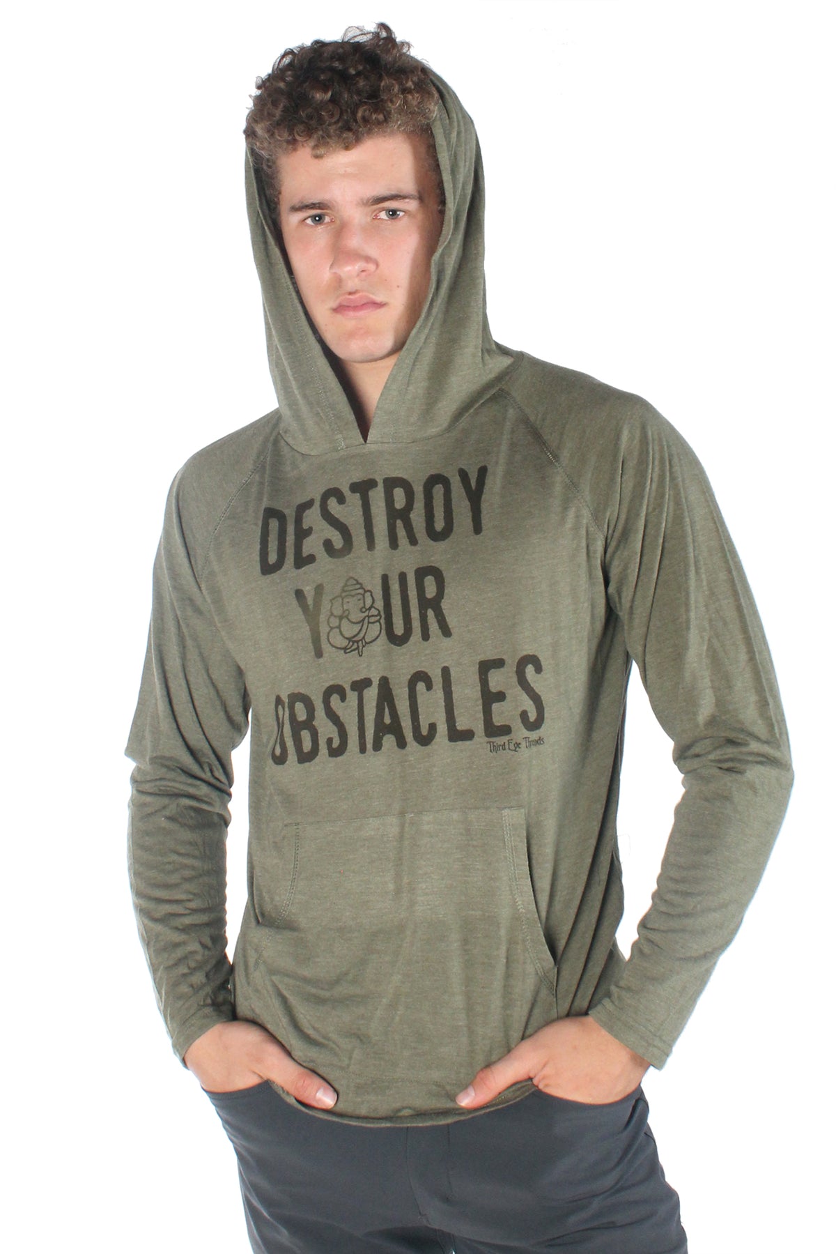 Destroy Your Obstacles On Pull over Hoodie - Third Eye Threads