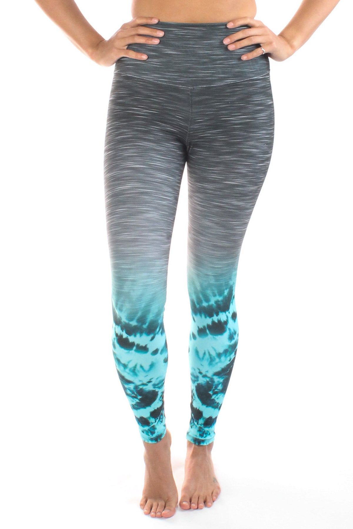 Ocean Striated High Compression Tie Dye Legging - Third Eye Threads