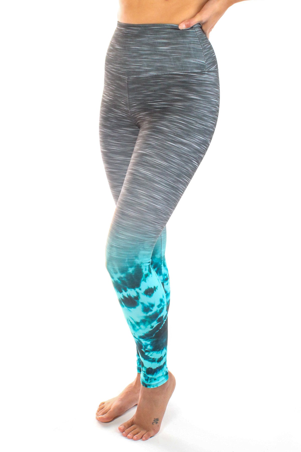 Ocean Striated High Compression Tie Dye Legging - Third Eye Threads